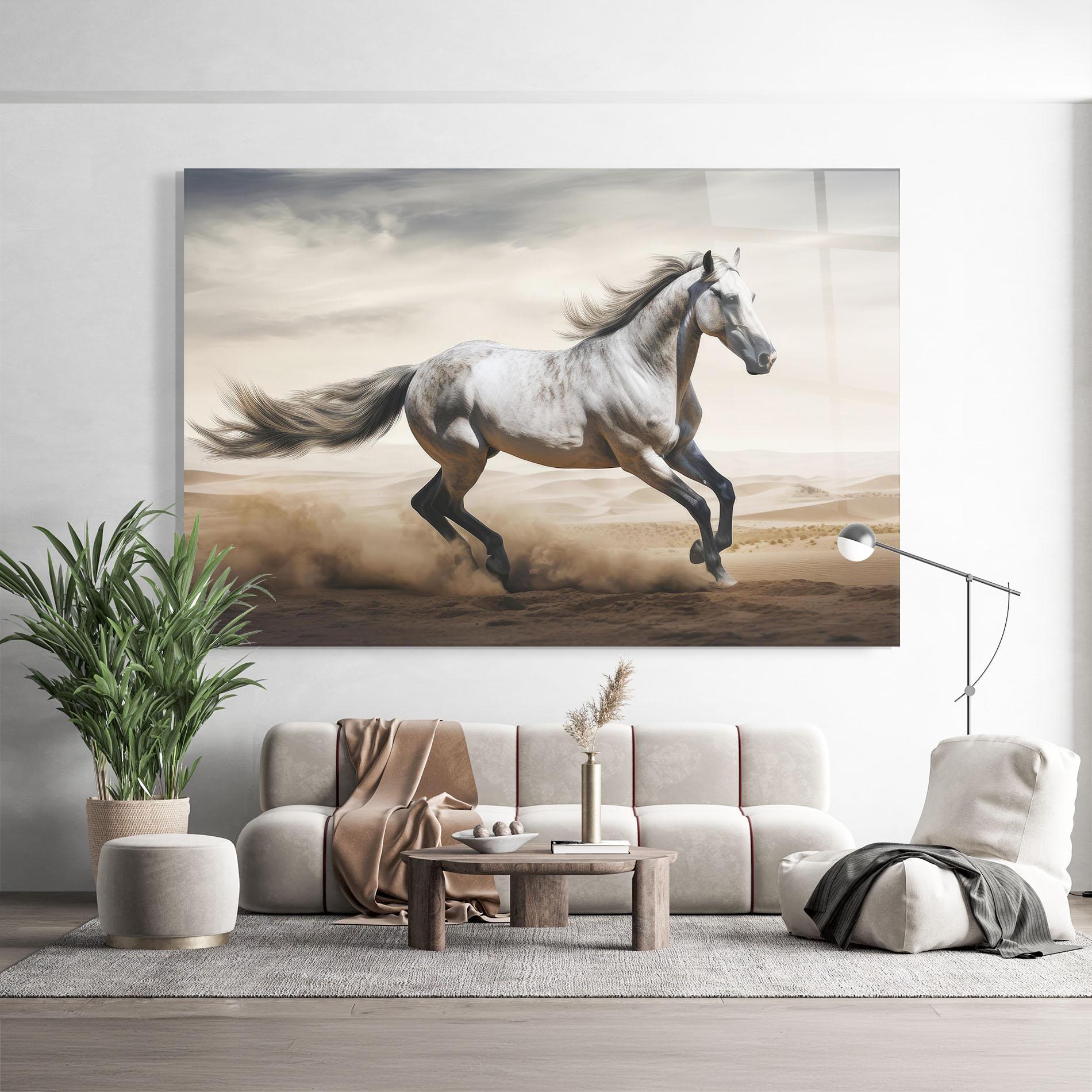 Obraz na Szkle Desert Horse Galloping mockup 9