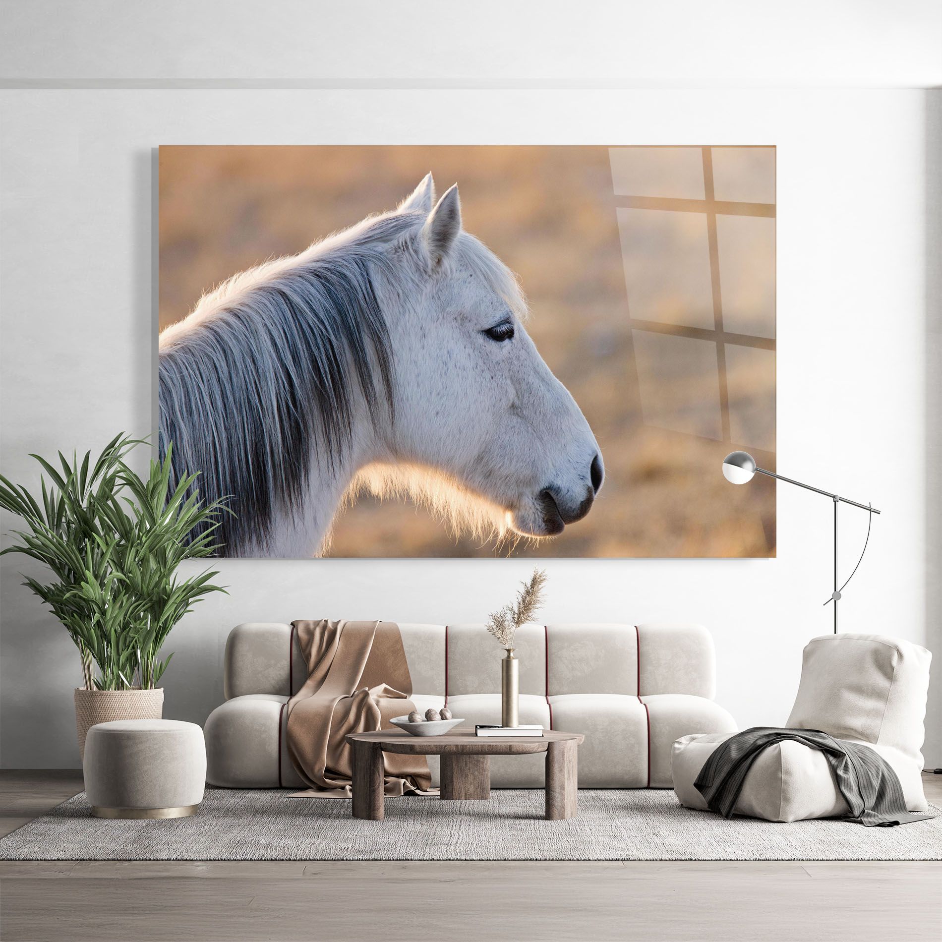 Light Gray Horse Looking mockup 9