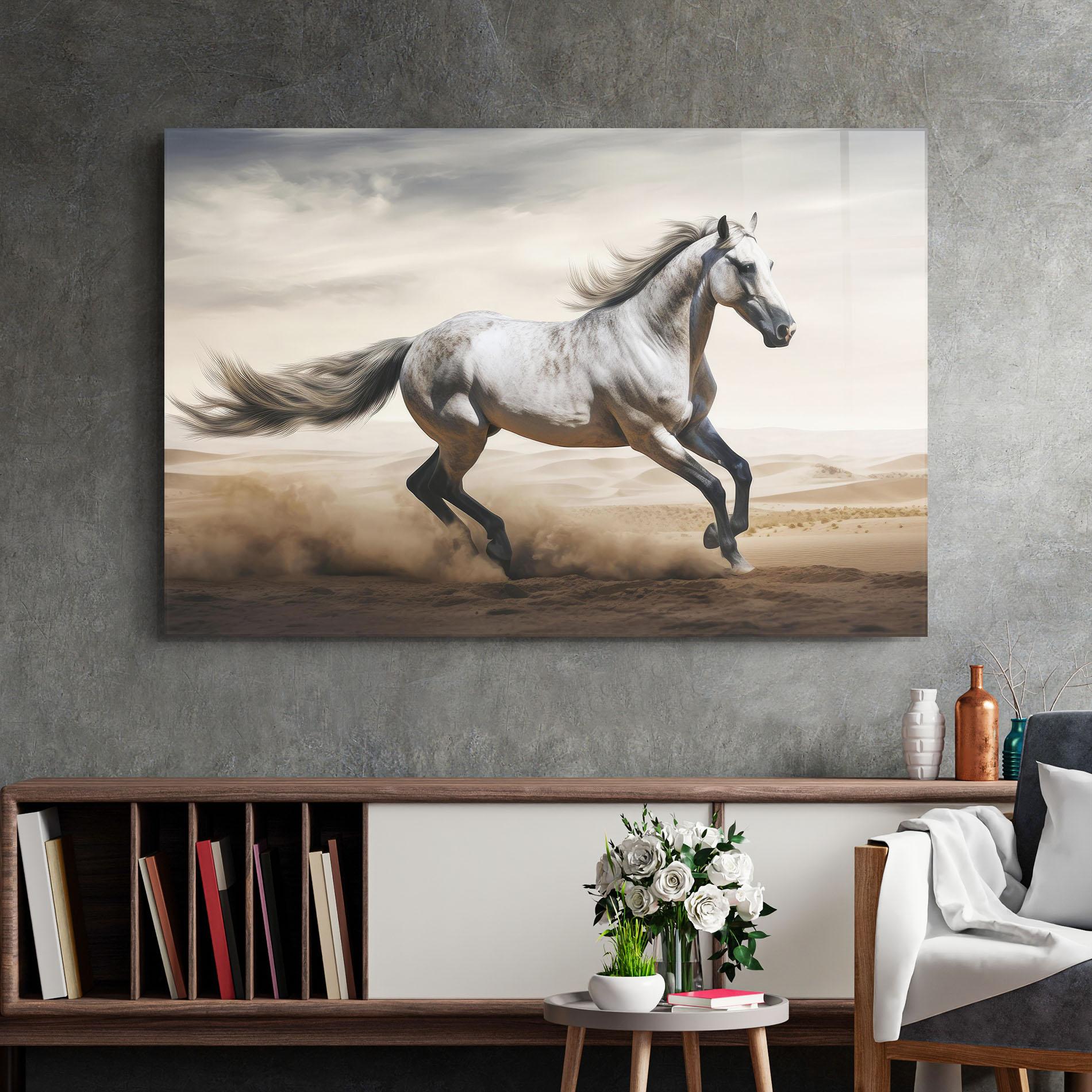 Obraz na Szkle Desert Horse Galloping mockup 2