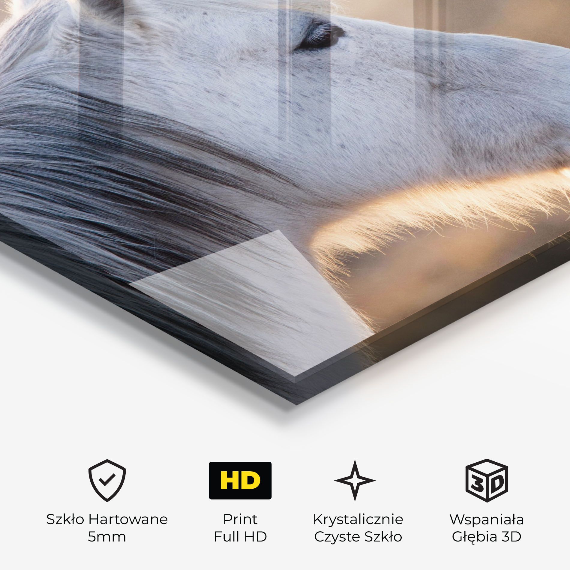 Light Gray Horse Looking mockup 3