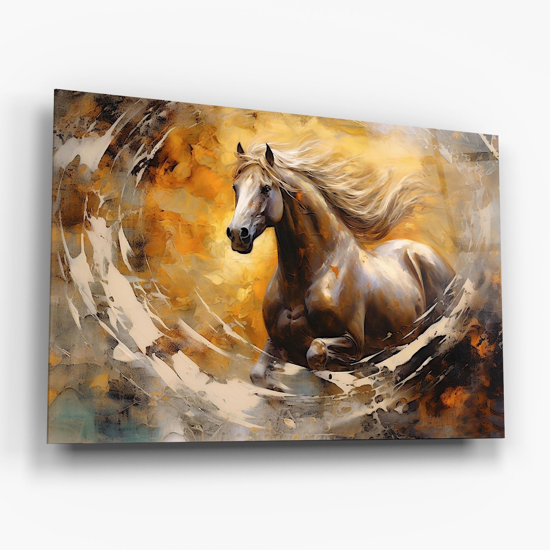 Obraz na Szkle Beautiful Horse Running mockup 6