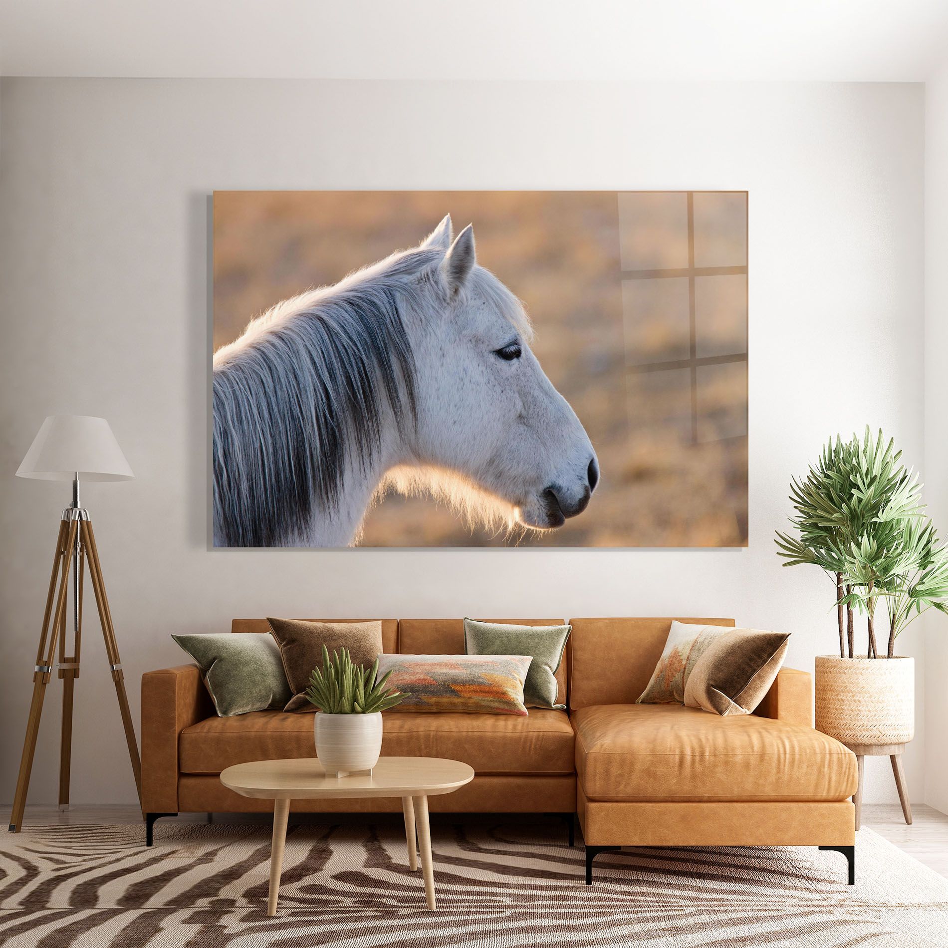Light Gray Horse Looking mockup 7