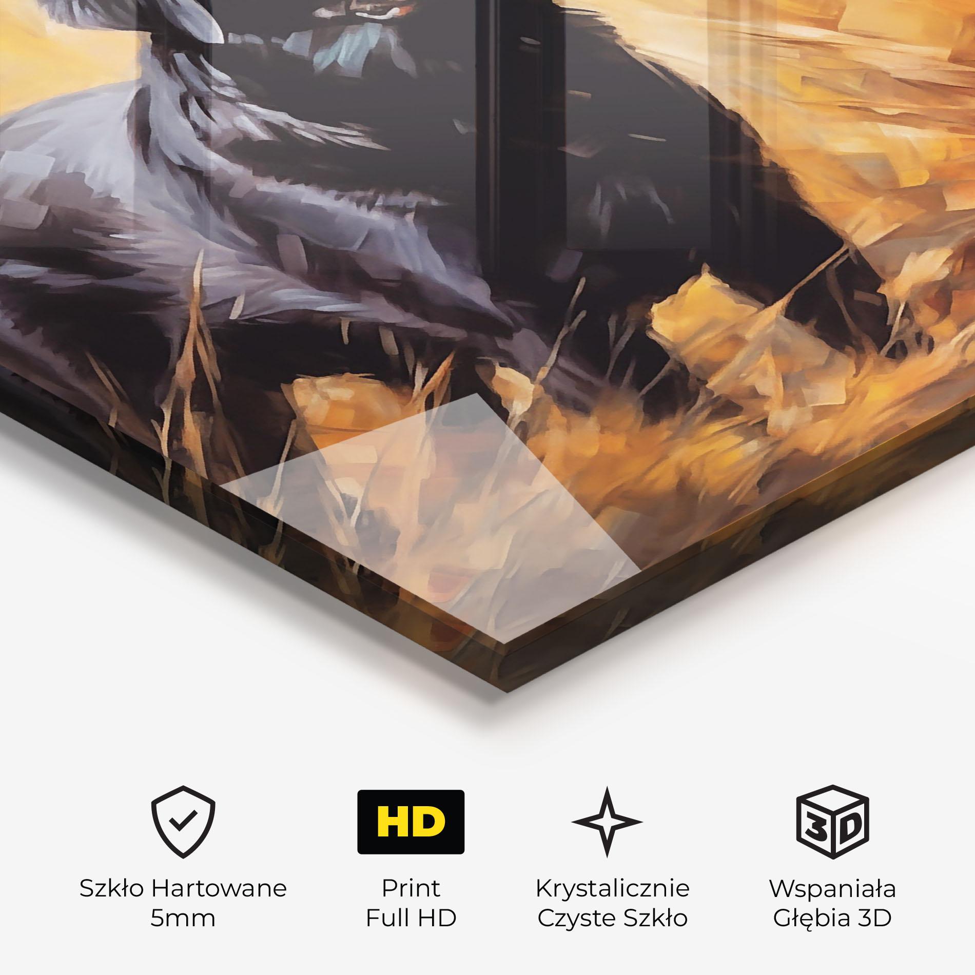 Obraz na Szkle Black Pretty Dog mockup 3