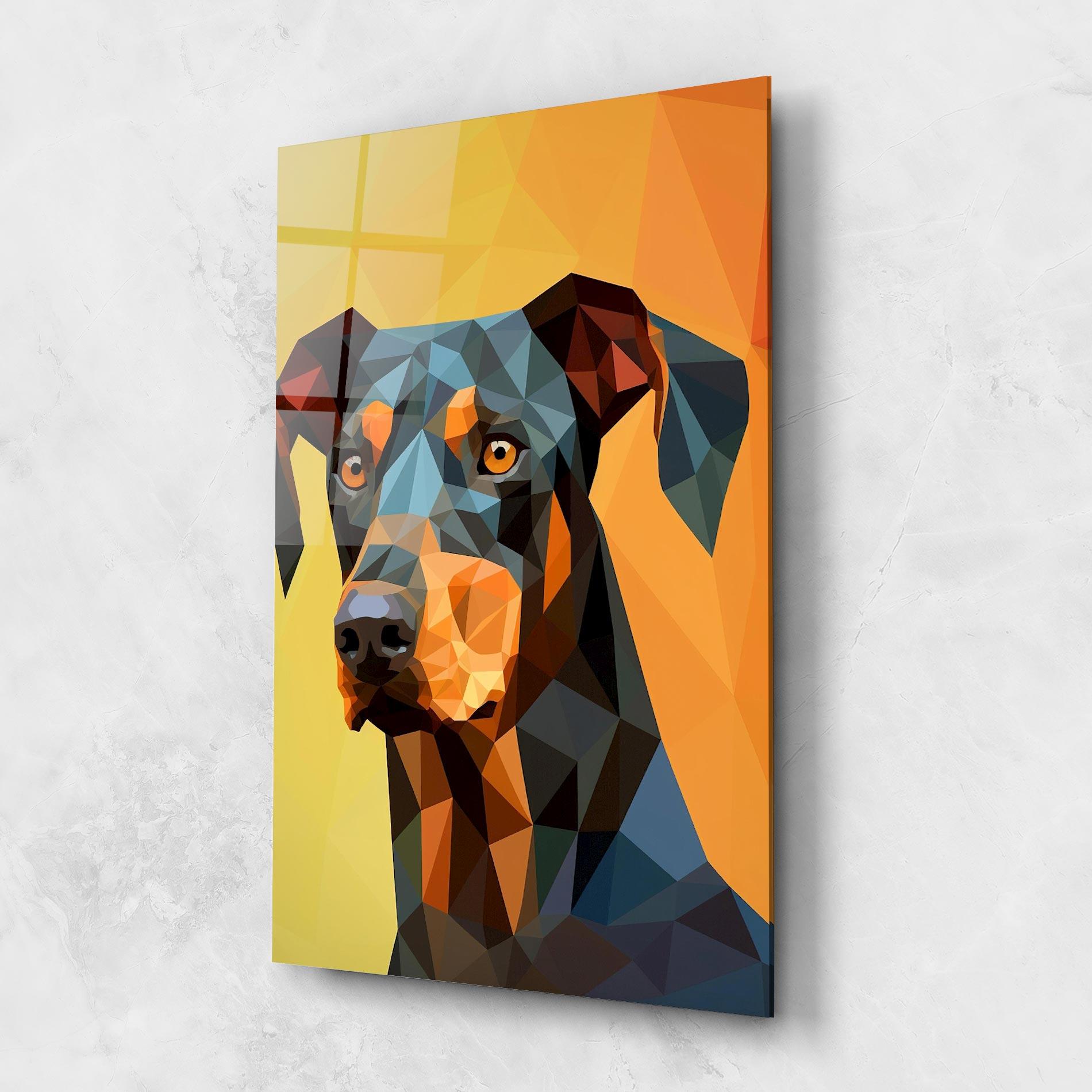 Obraz na Szkle Digital Art Dog mockup 1