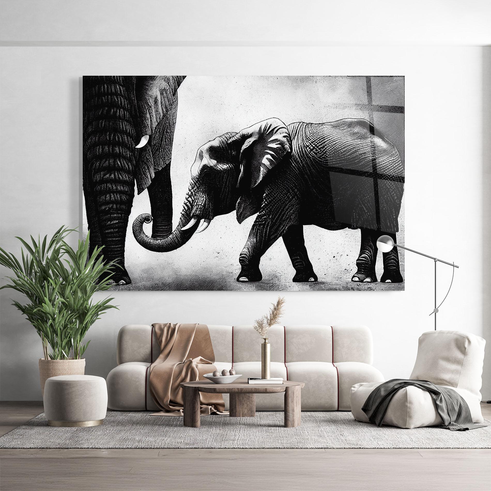 Obraz na Szkle Baby Elephant mockup 9