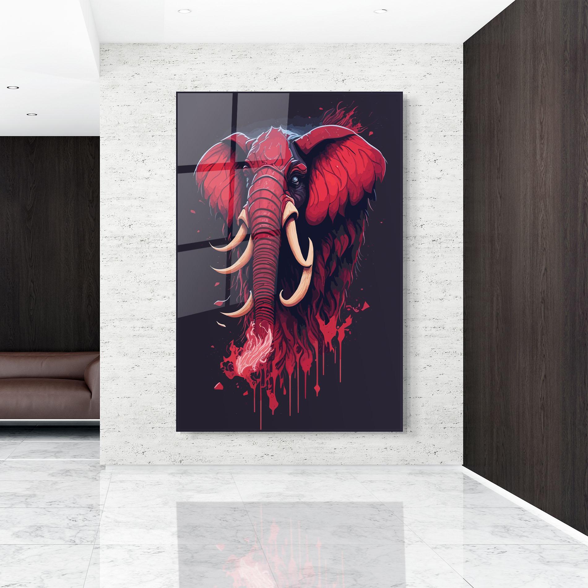 Obraz na Szkle Bloody Elephant mockup 9