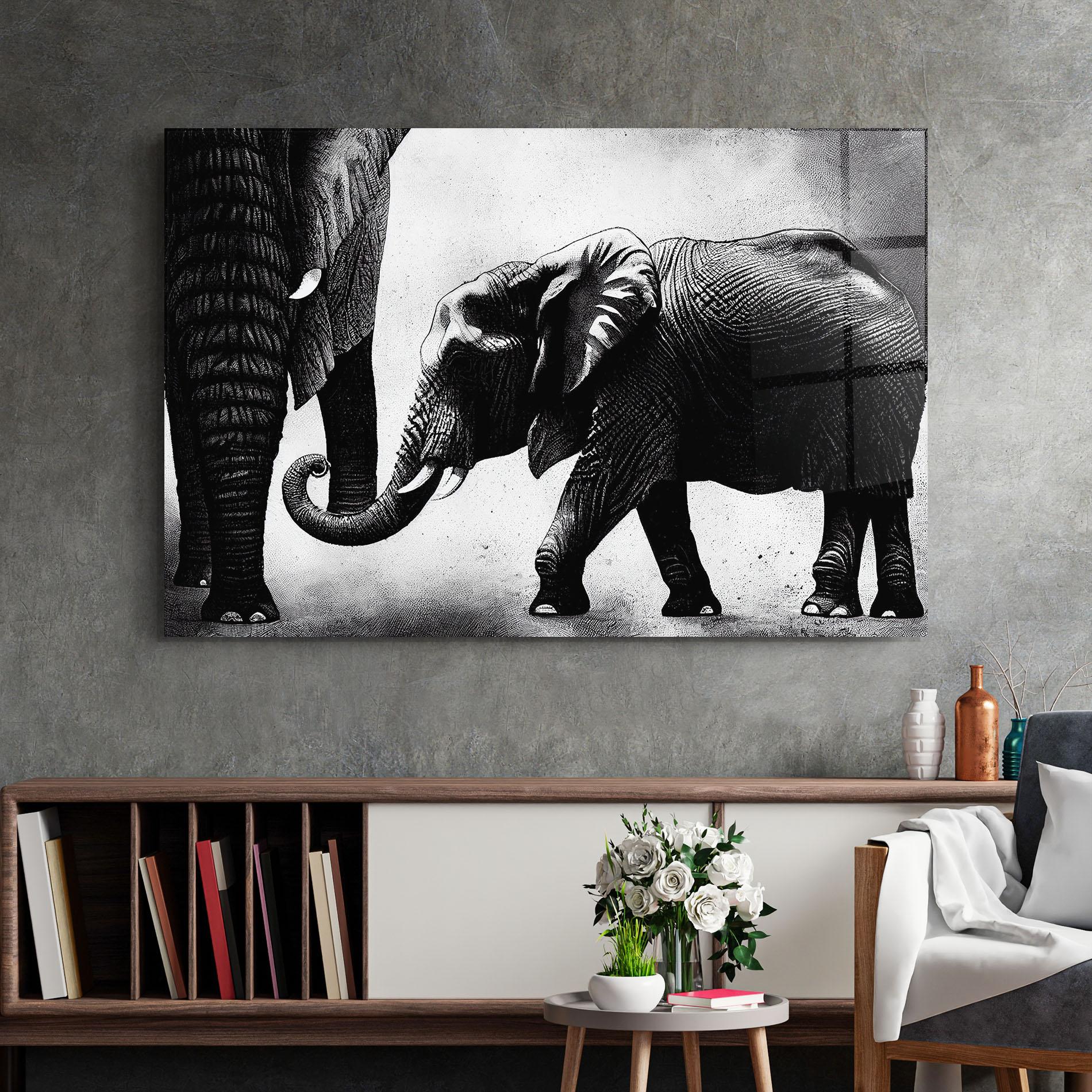 Obraz na Szkle Baby Elephant mockup 2