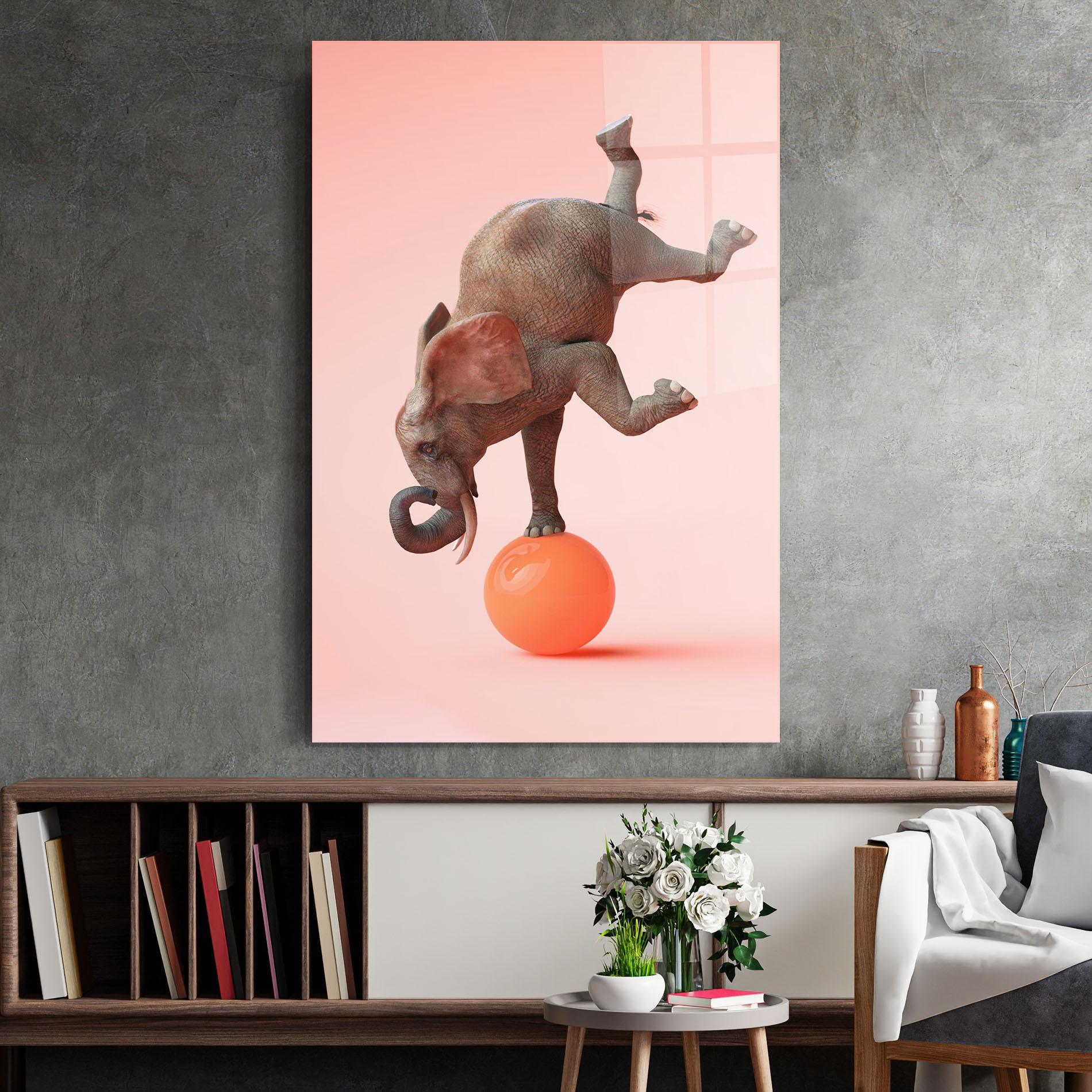 Obraz na Szkle Ball Elephant mockup 2