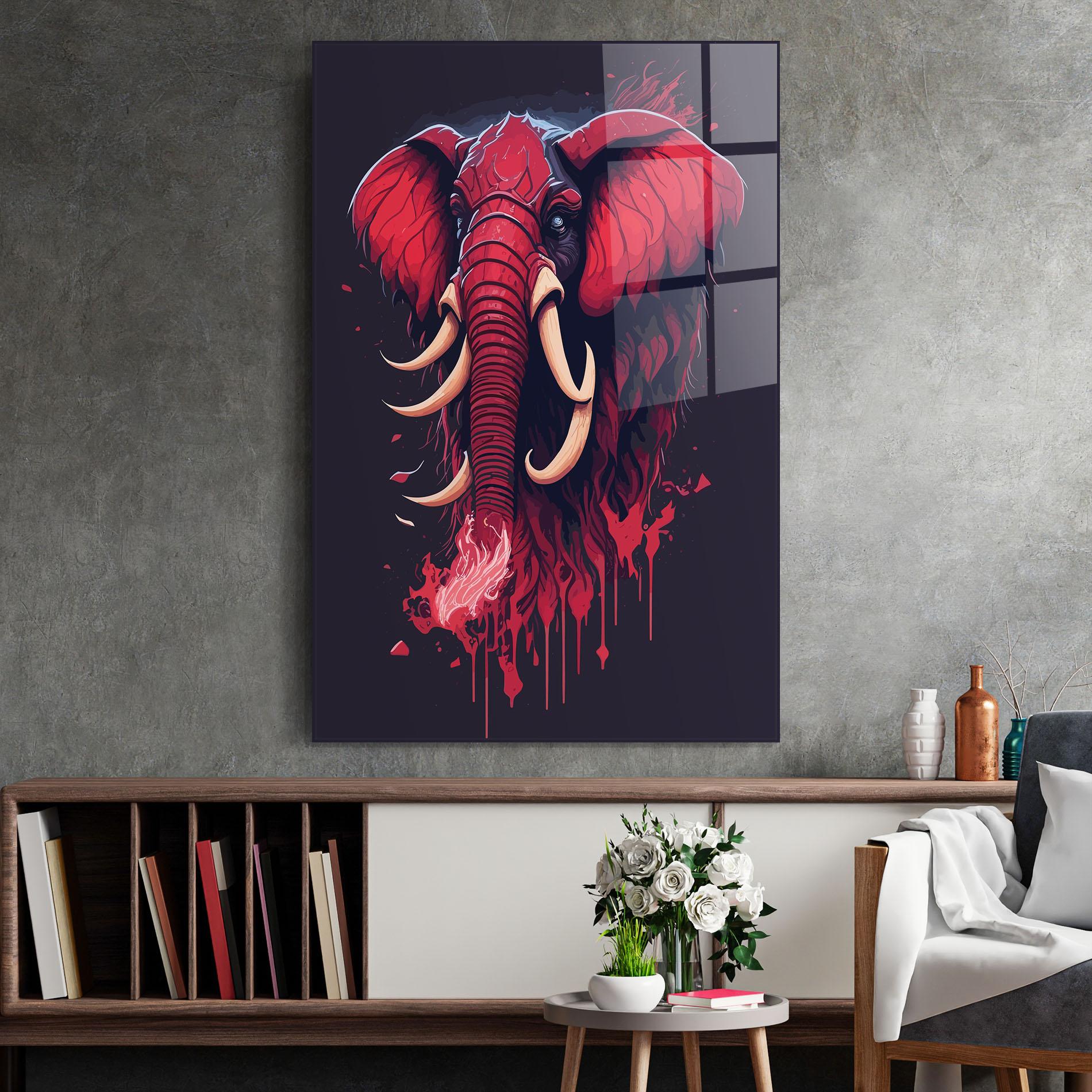 Obraz na Szkle Bloody Elephant mockup 2