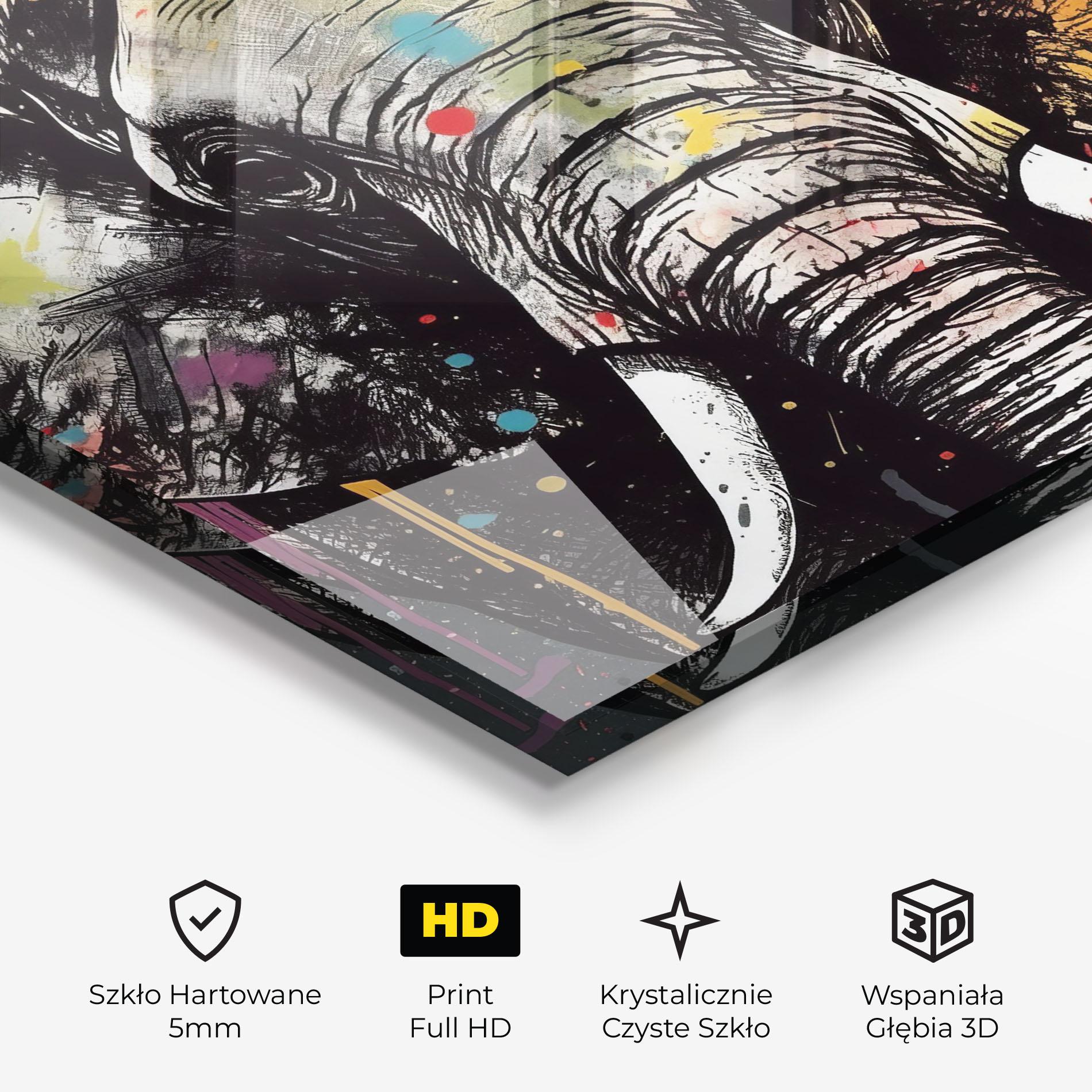 Obraz na Szkle Elephant Portrait Art mockup 3