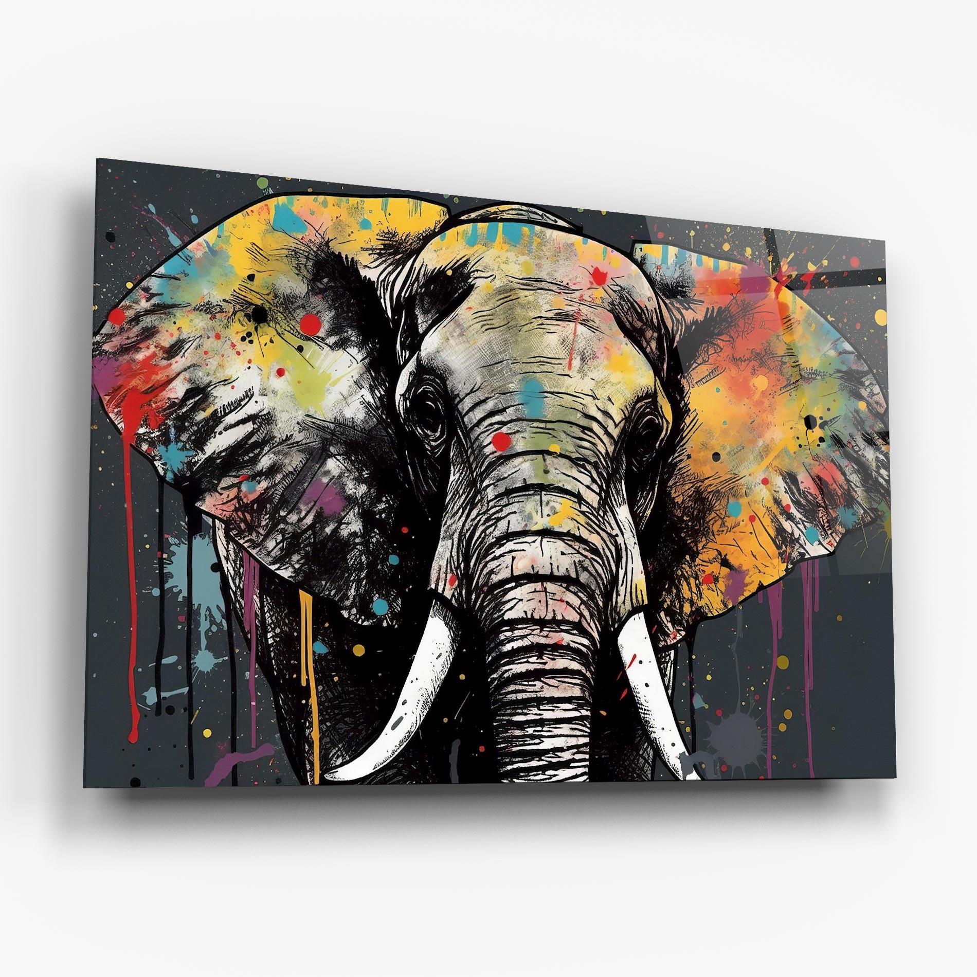 Obraz na Szkle Elephant Portrait Art mockup 6