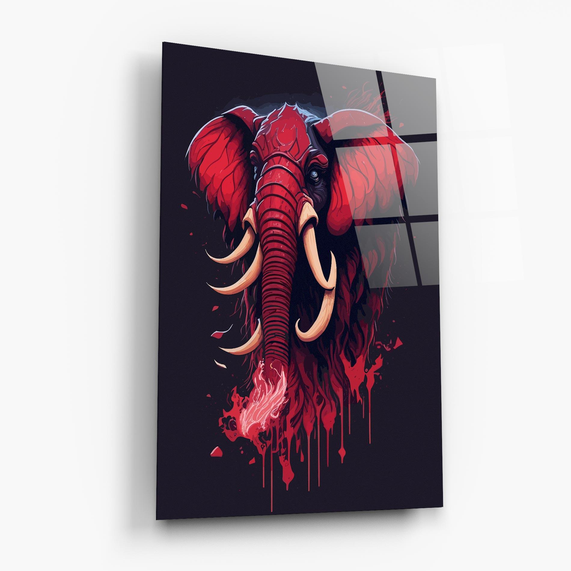 Obraz na Szkle Bloody Elephant mockup 6