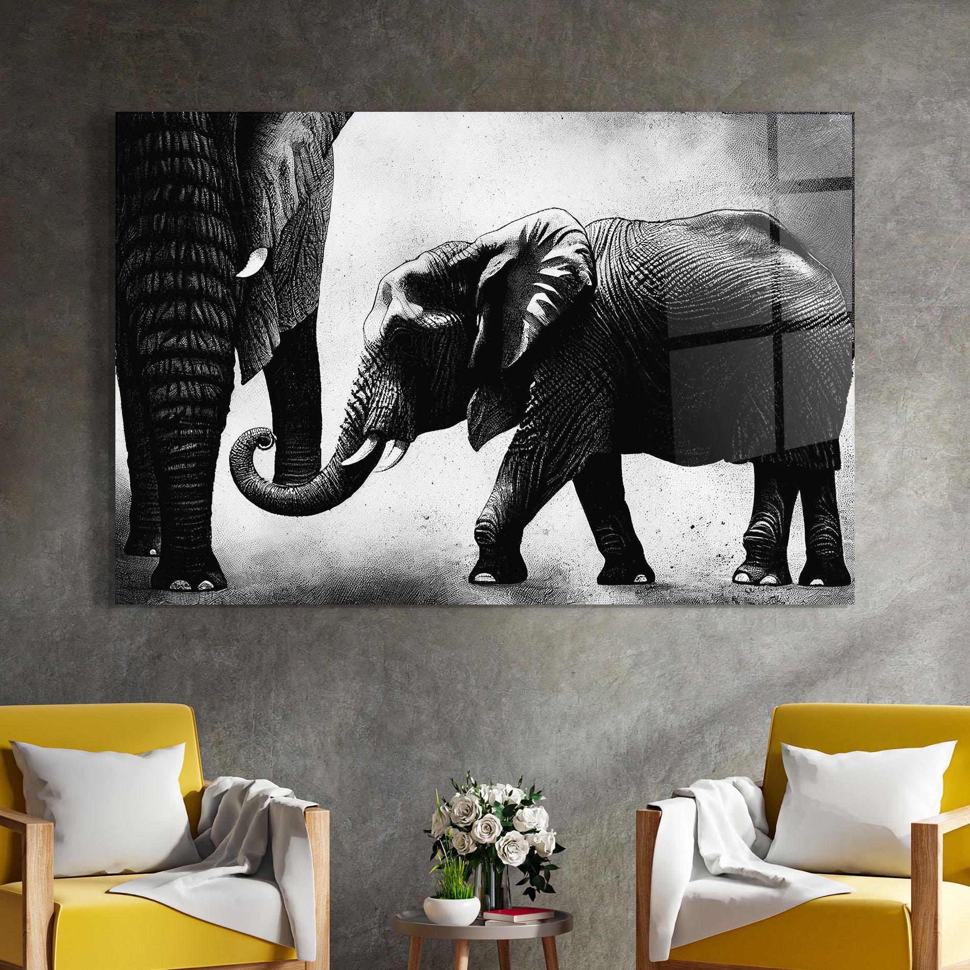 Obraz na Szkle Baby Elephant mockup 4