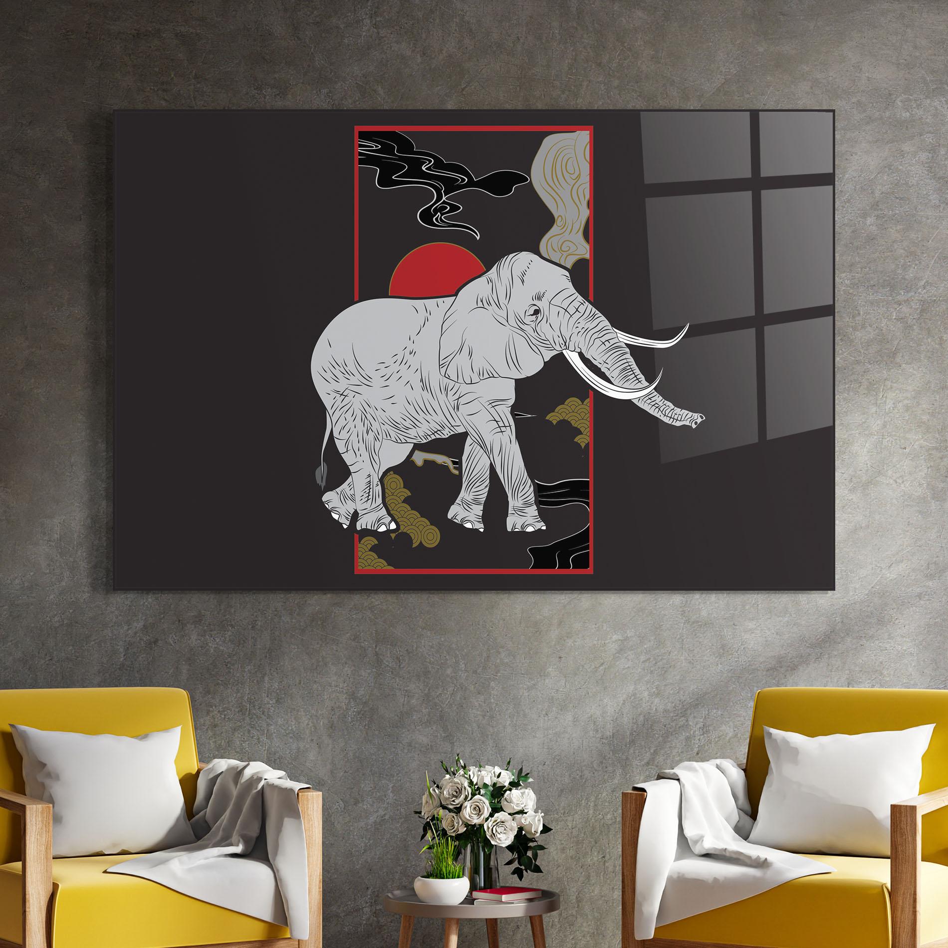 Obraz na Szkle Elephant Asia mockup 4