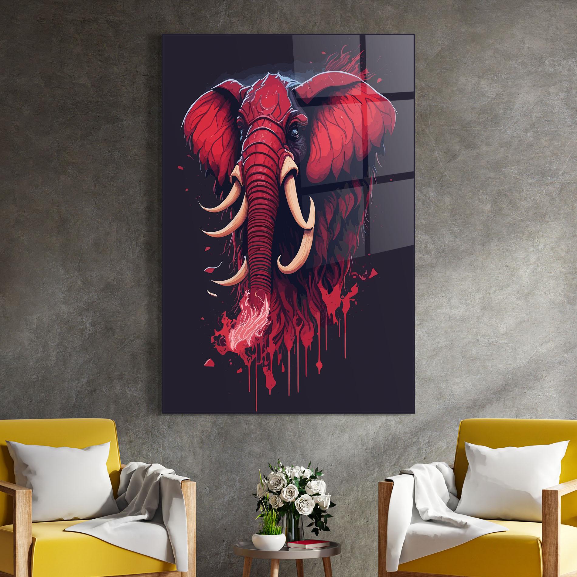 Obraz na Szkle Bloody Elephant mockup 4