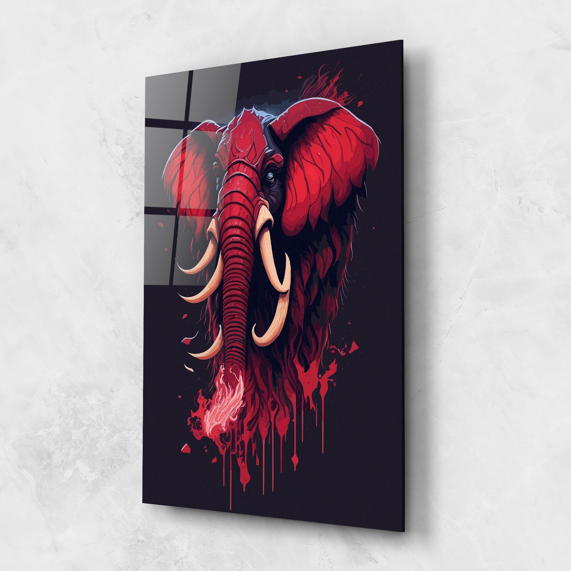 Obraz na Szkle Bloody Elephant mockup 1