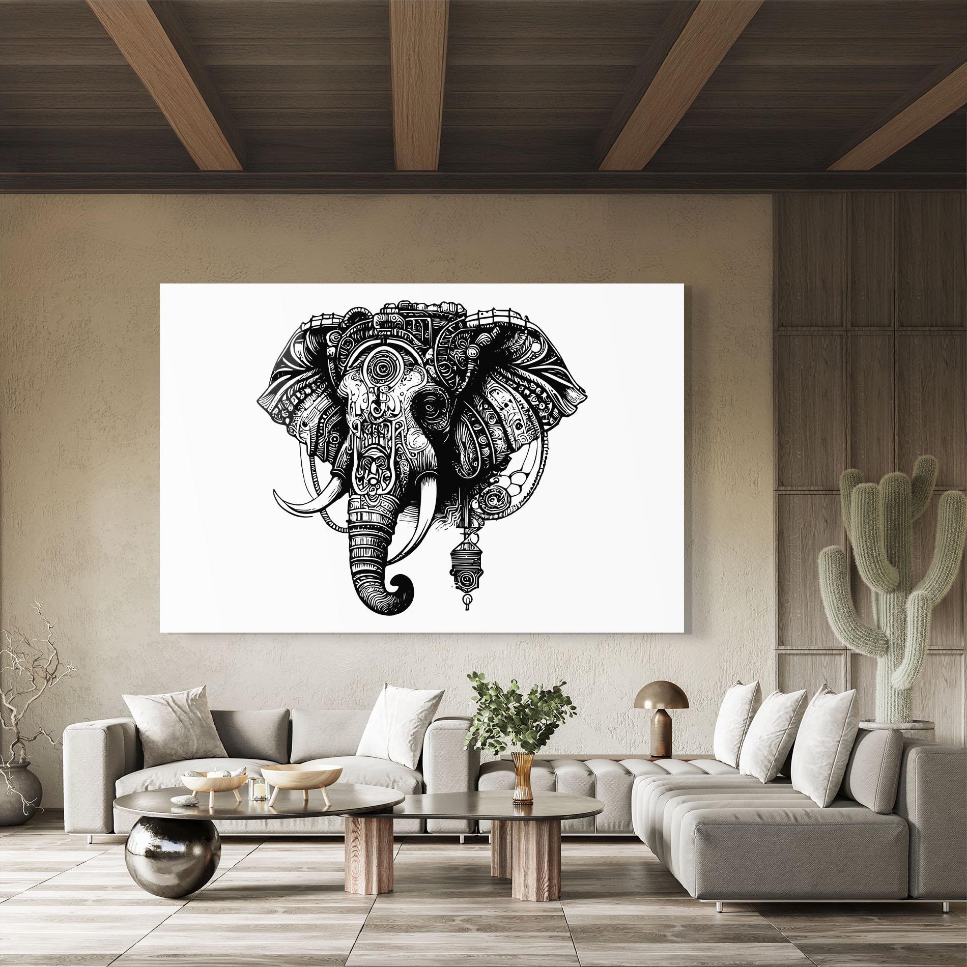 Obraz na Szkle Ehephant Head mockup 8