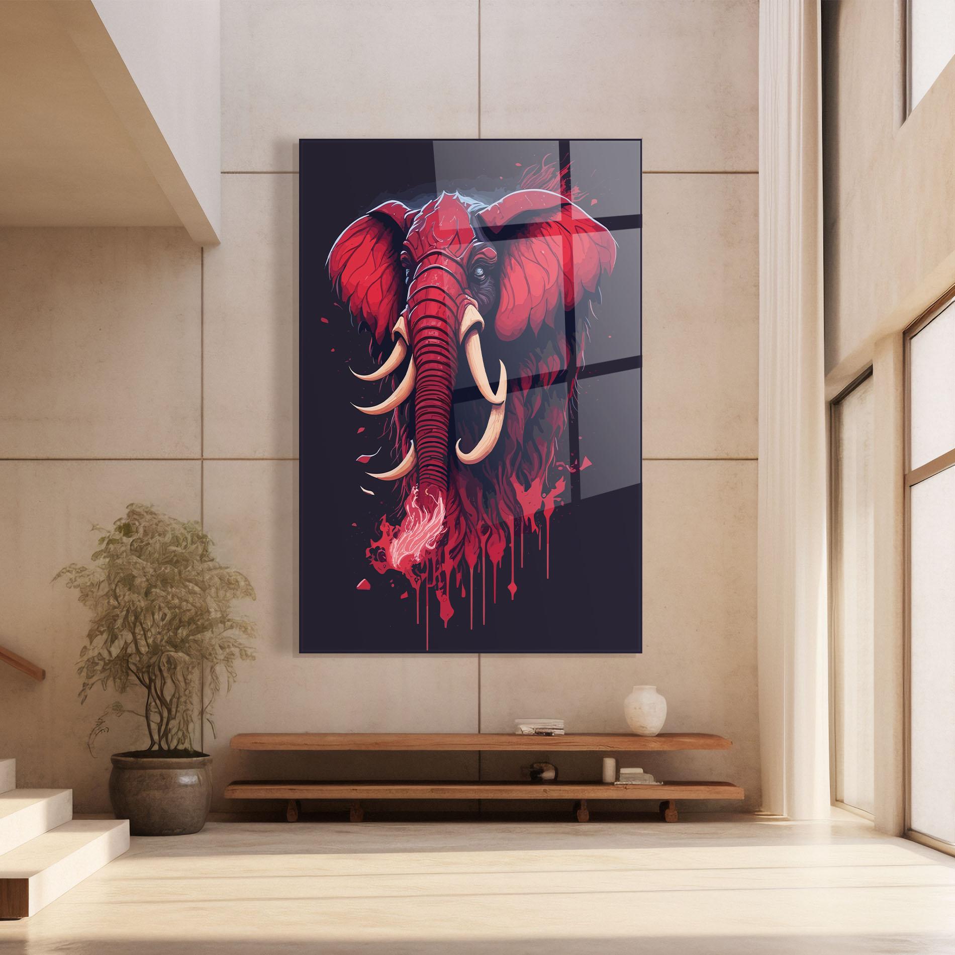 Obraz na Szkle Bloody Elephant mockup 8