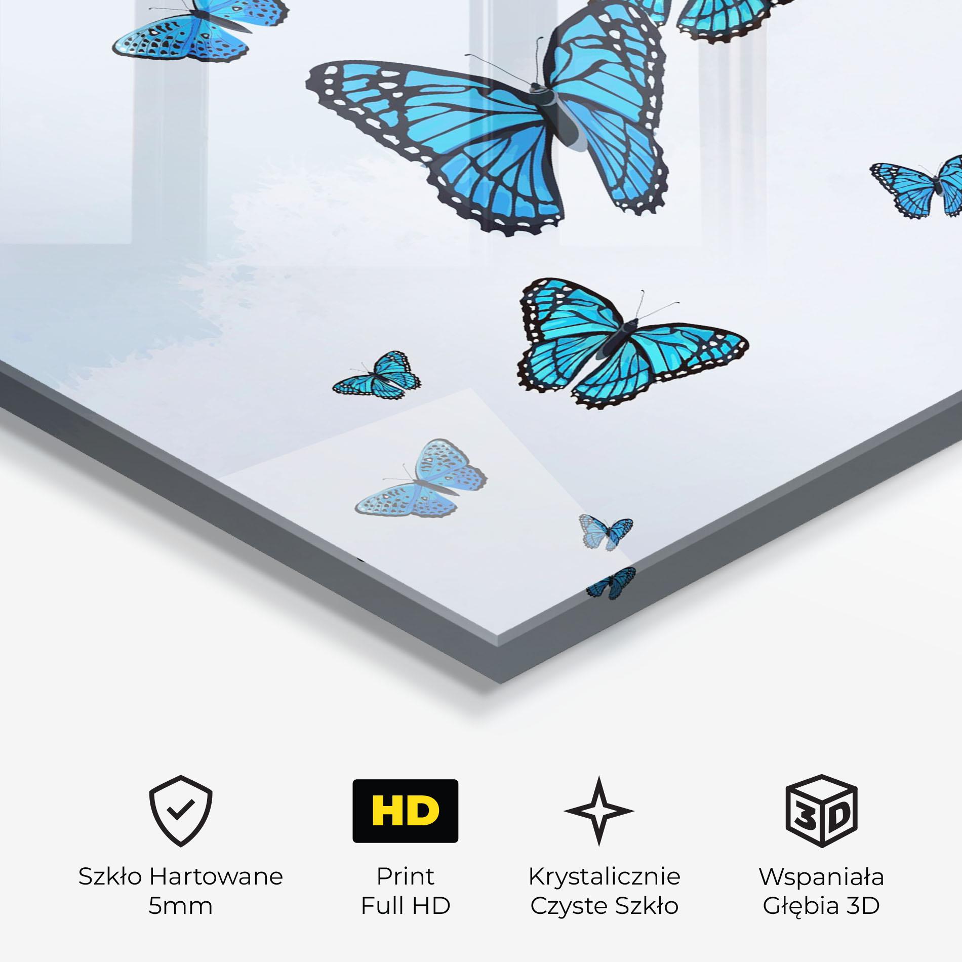 Obraz na Szkle Blue Sky Butterfly mockup 3
