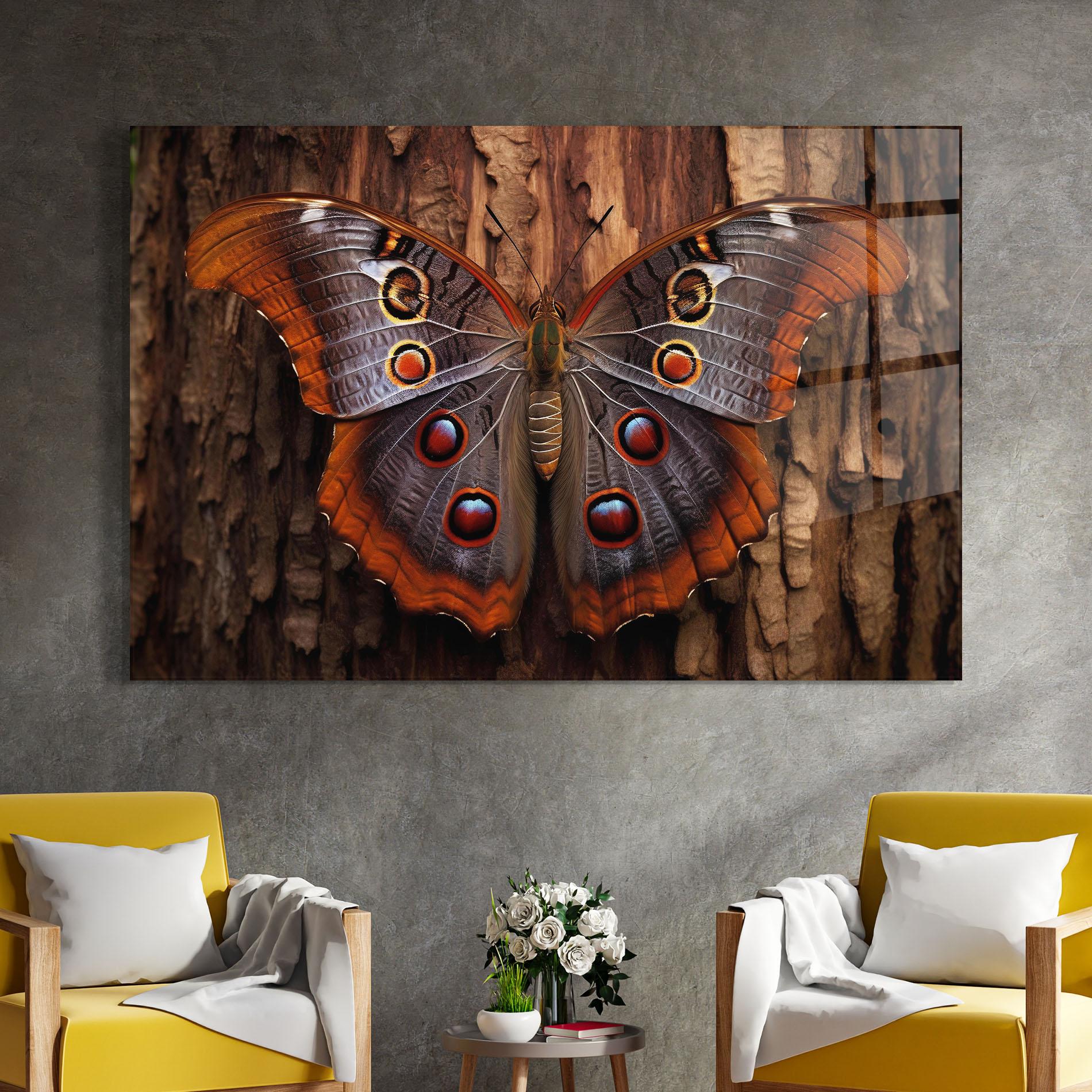 Obraz na Szkle Brown Eyes Butterfly mockup 4