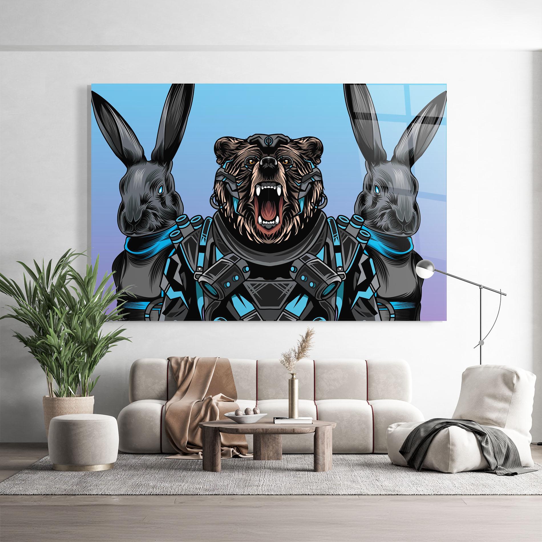 Obraz na Szkle Bunny Bear mockup 9