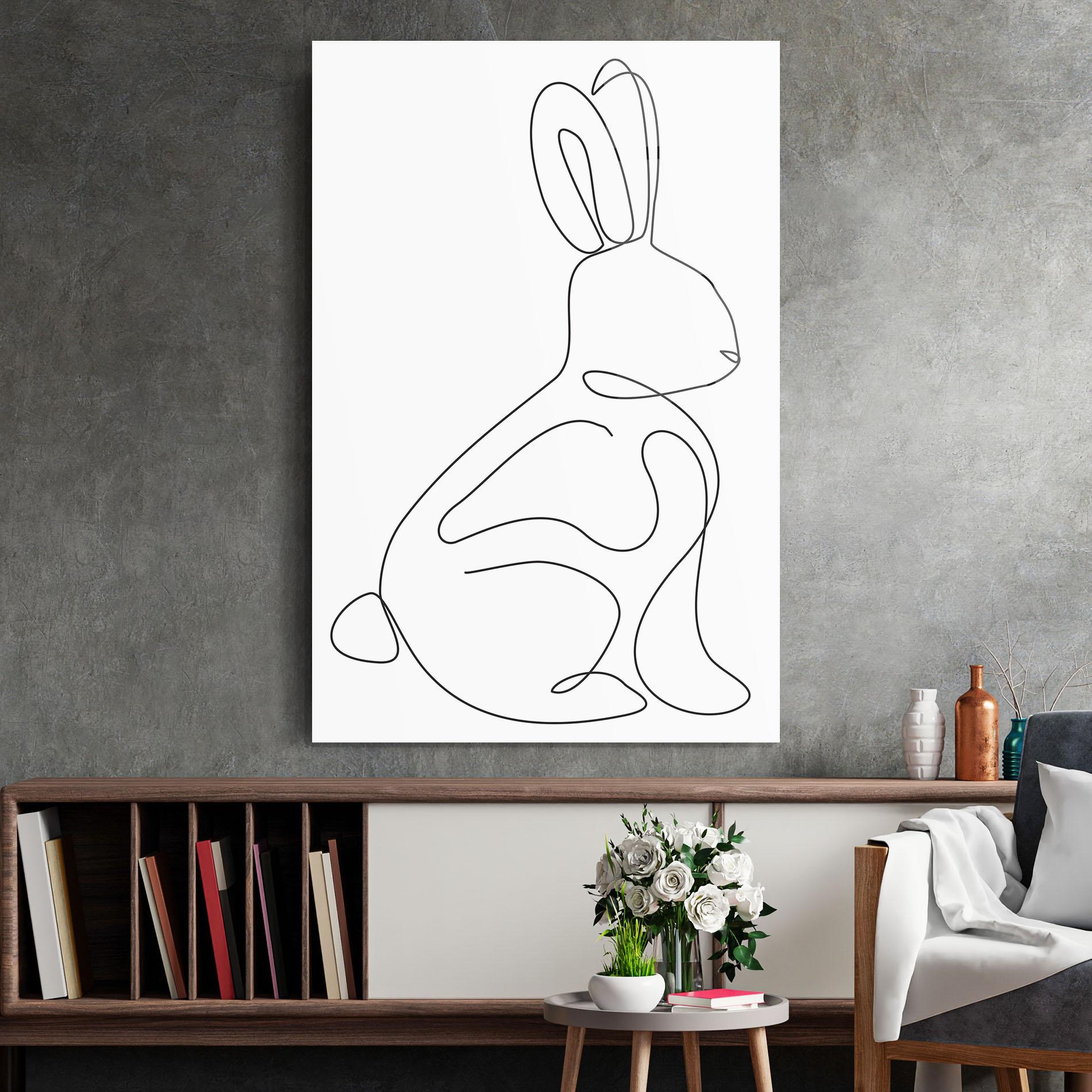 Obraz na Szkle Cute Rabbit mockup 2