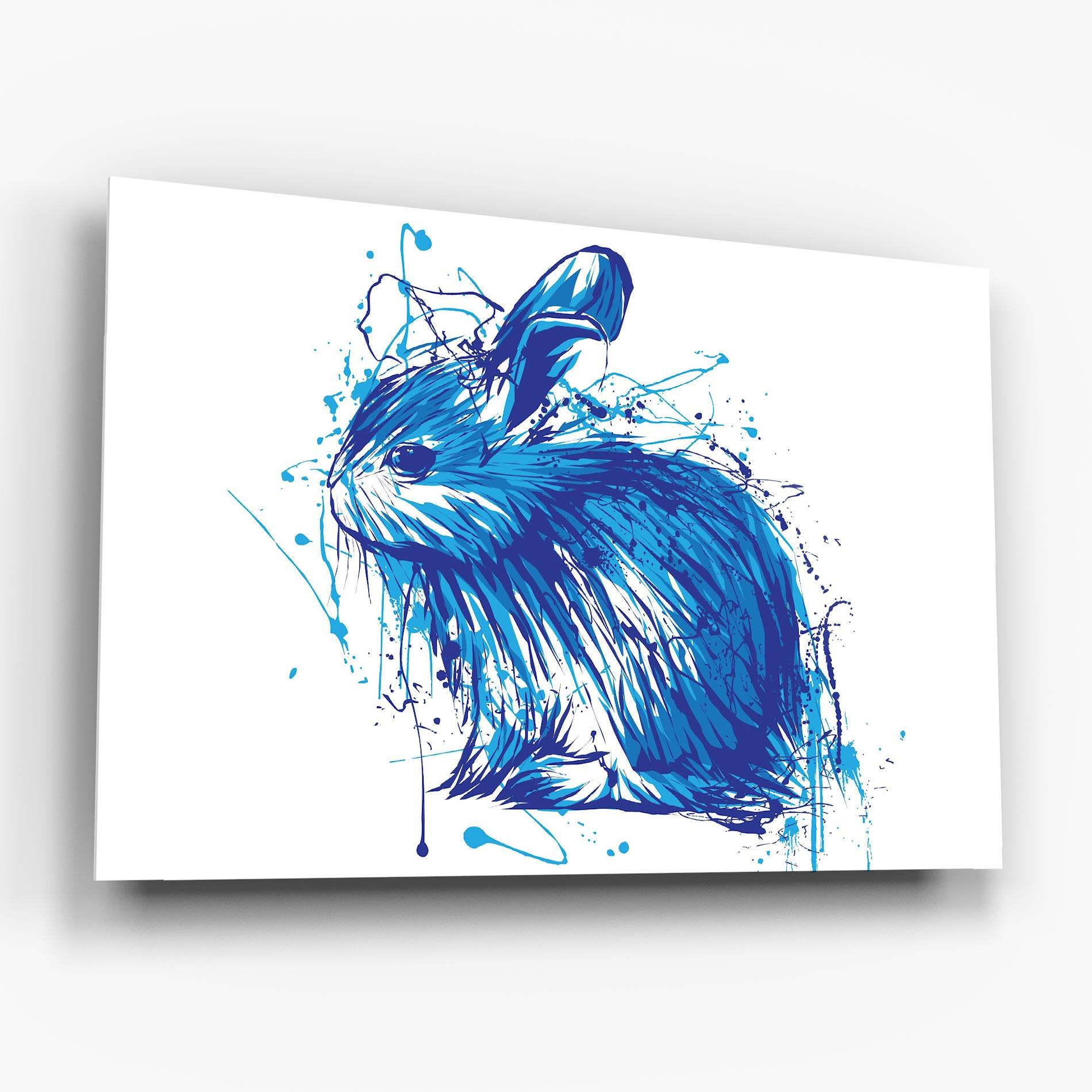 Obraz na Szkle Blue Bunny mockup 6