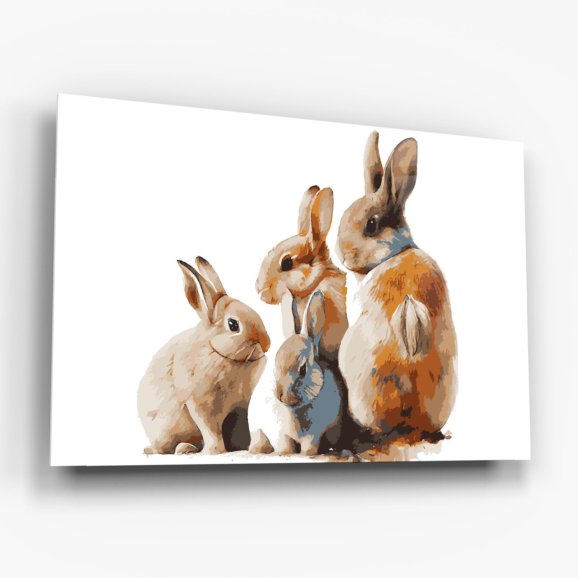 Obraz na Szkle Bunny Family mockup 6