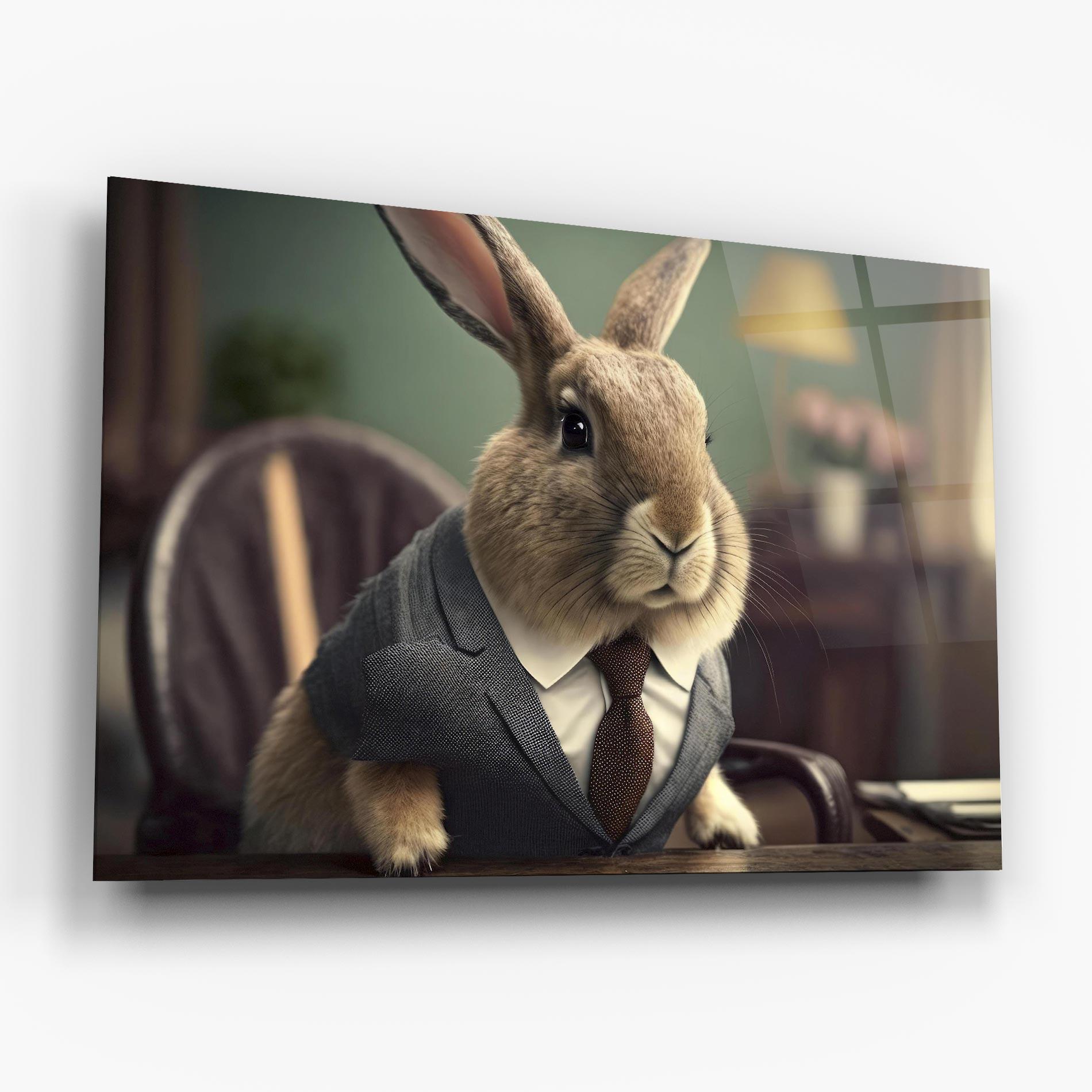 Obraz na Szkle Business Suit Bunny mockup 6