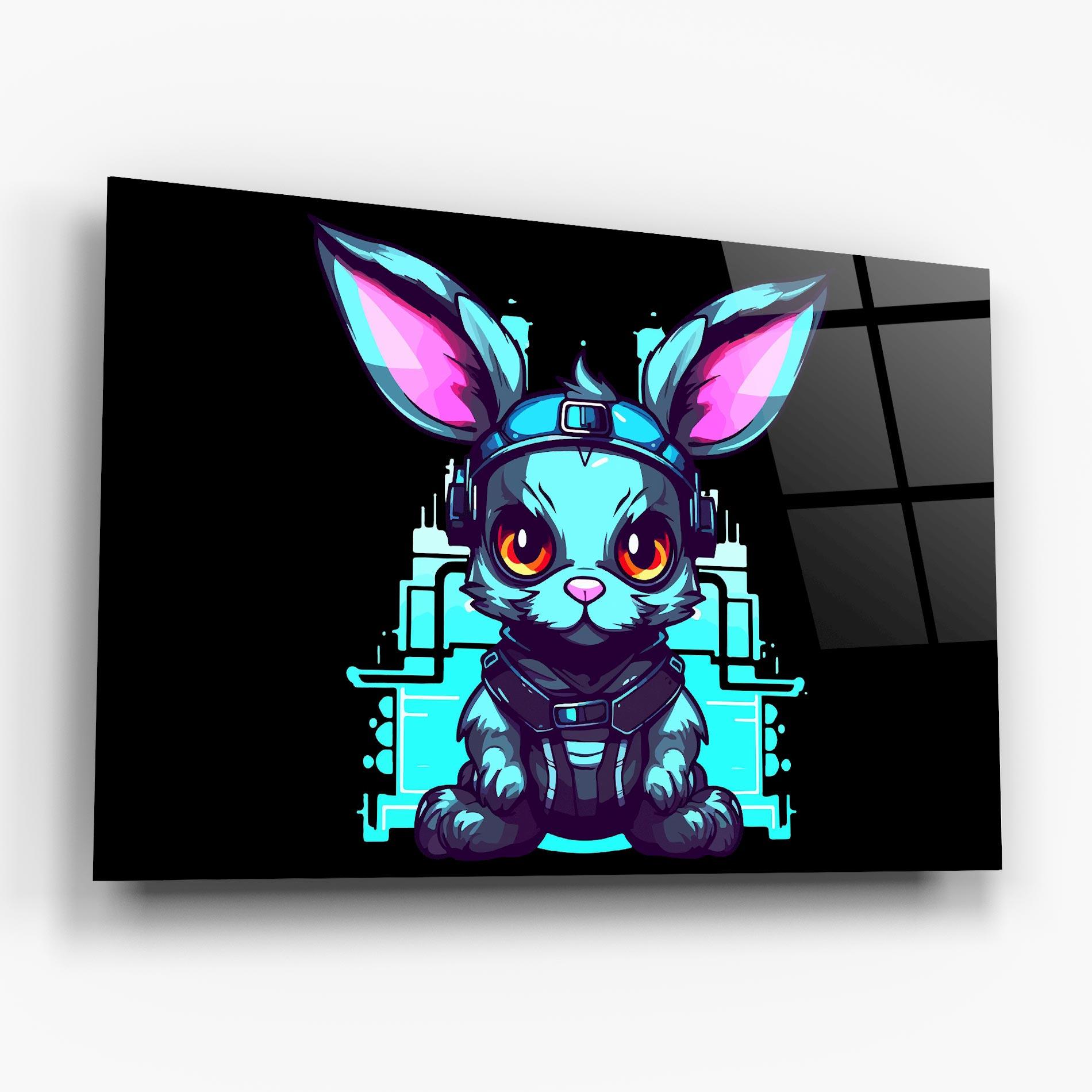 Obraz na Szkle Cyberpunk Rabbit mockup 6