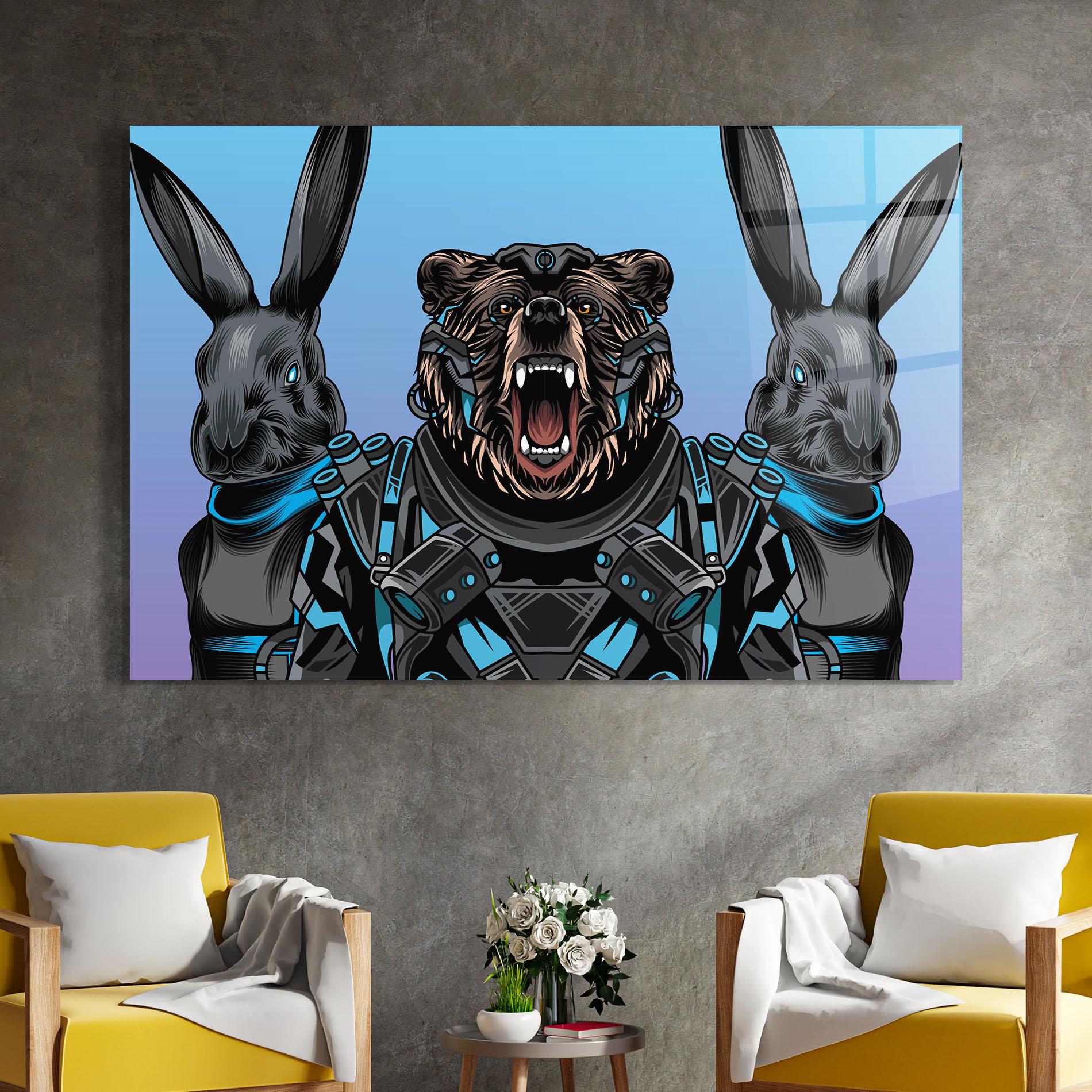 Obraz na Szkle Bunny Bear mockup 4