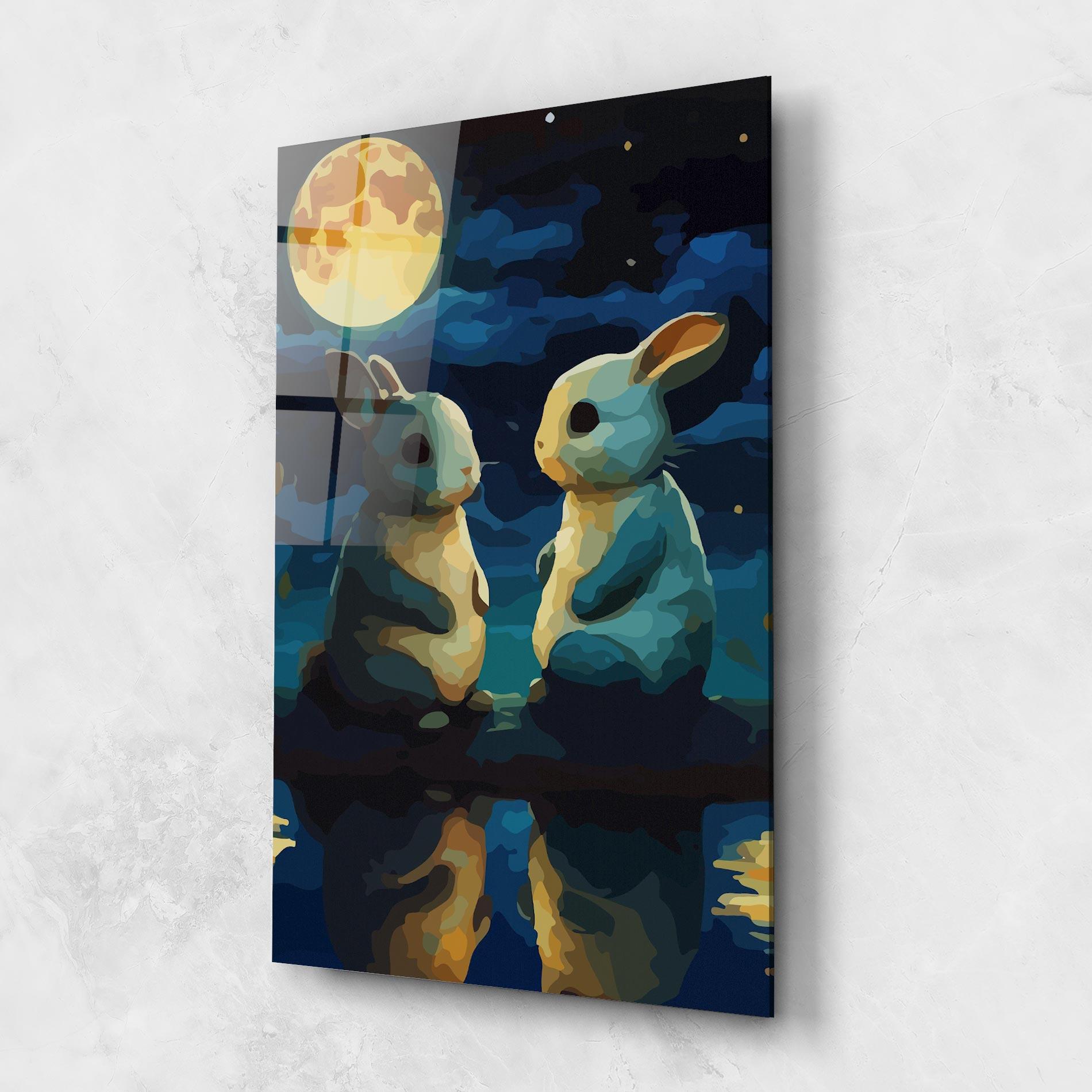 Obraz na Szkle Full Moon Bunny mockup 1