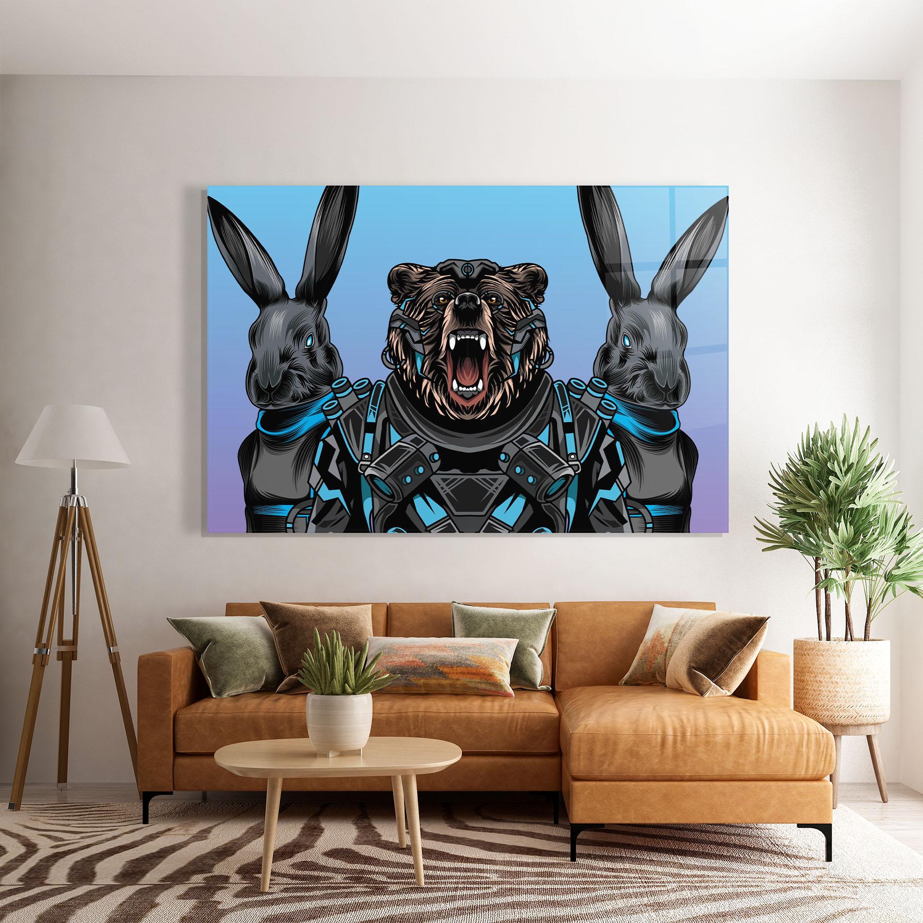 Obraz na Szkle Bunny Bear mockup 7