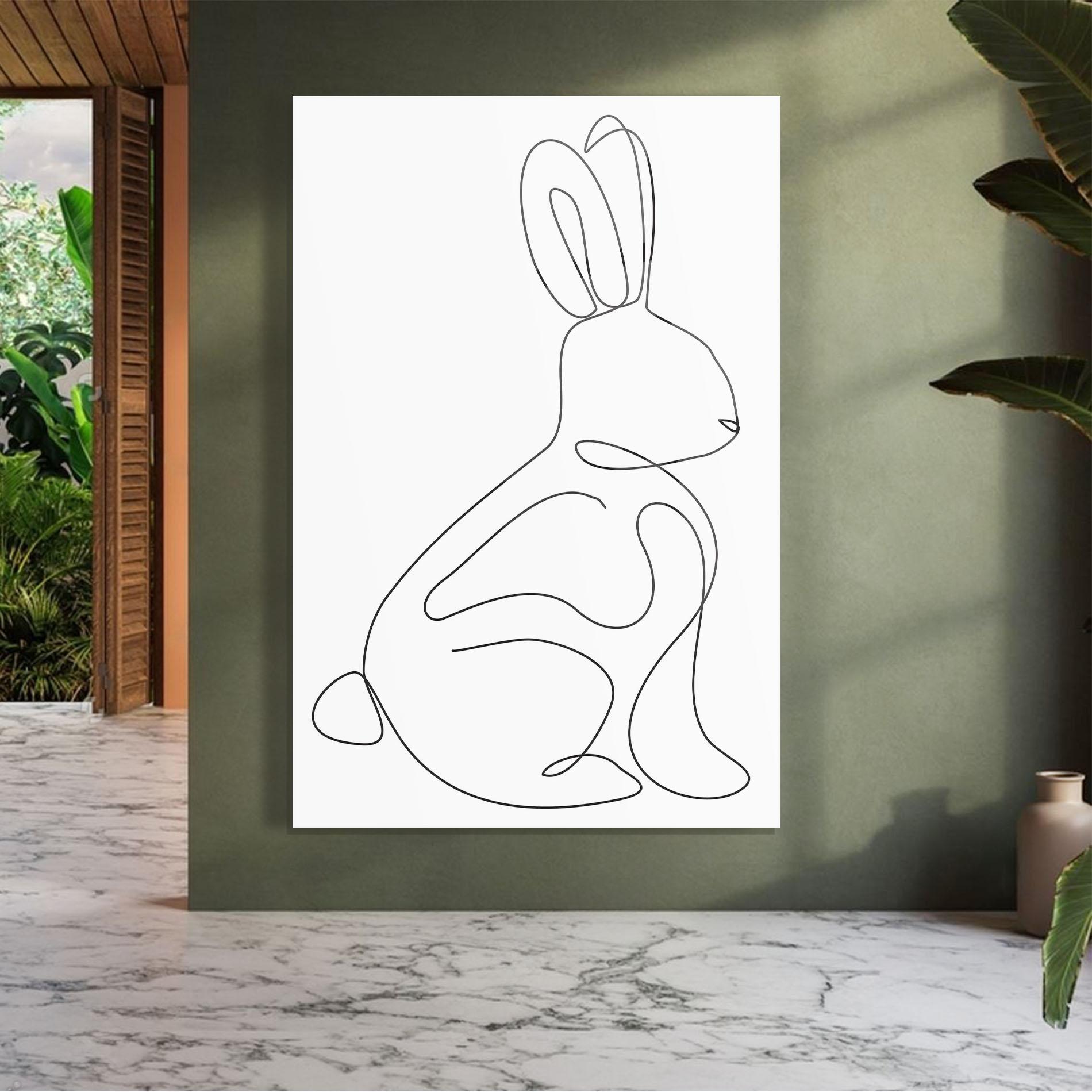 Obraz na Szkle Cute Rabbit mockup 7