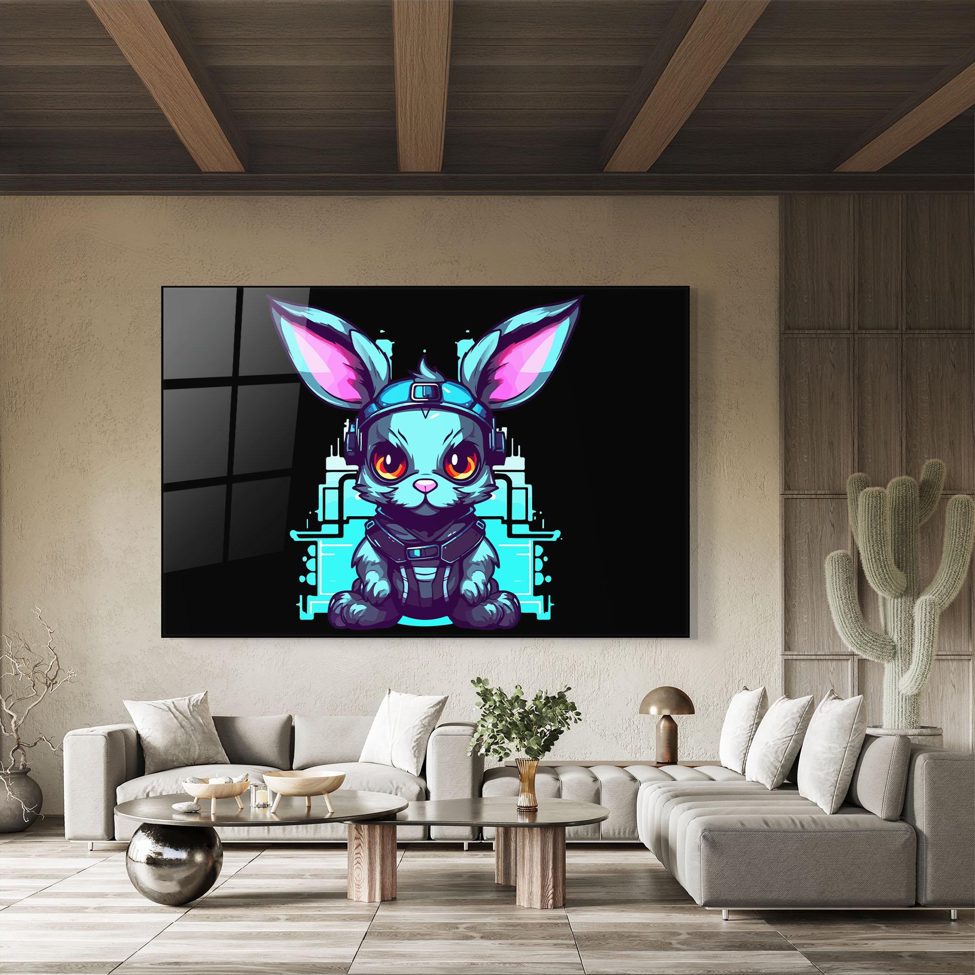 Obraz na Szkle Cyberpunk Rabbit mockup 8