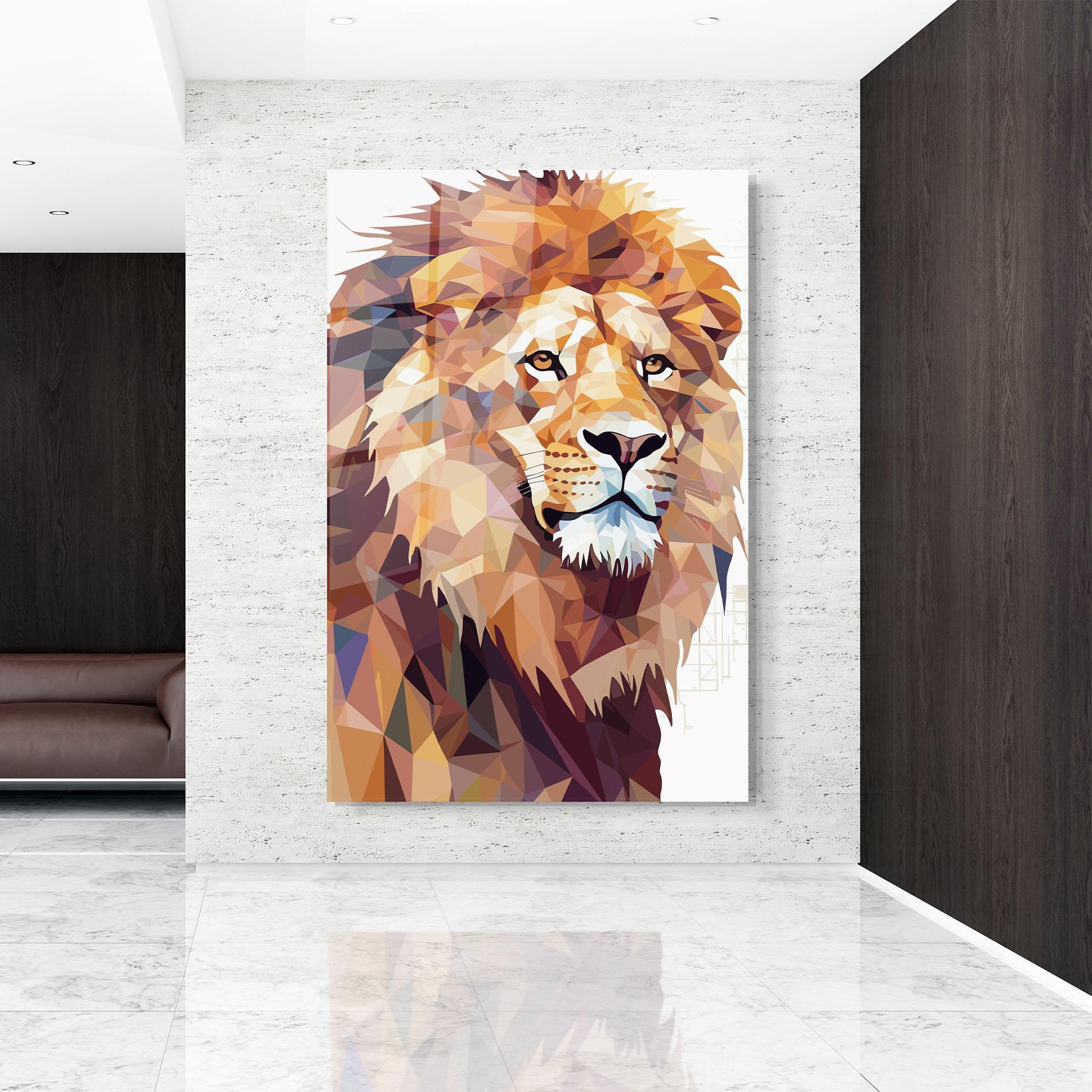 Obraz na Szkle Artistic Lion Head mockup 9