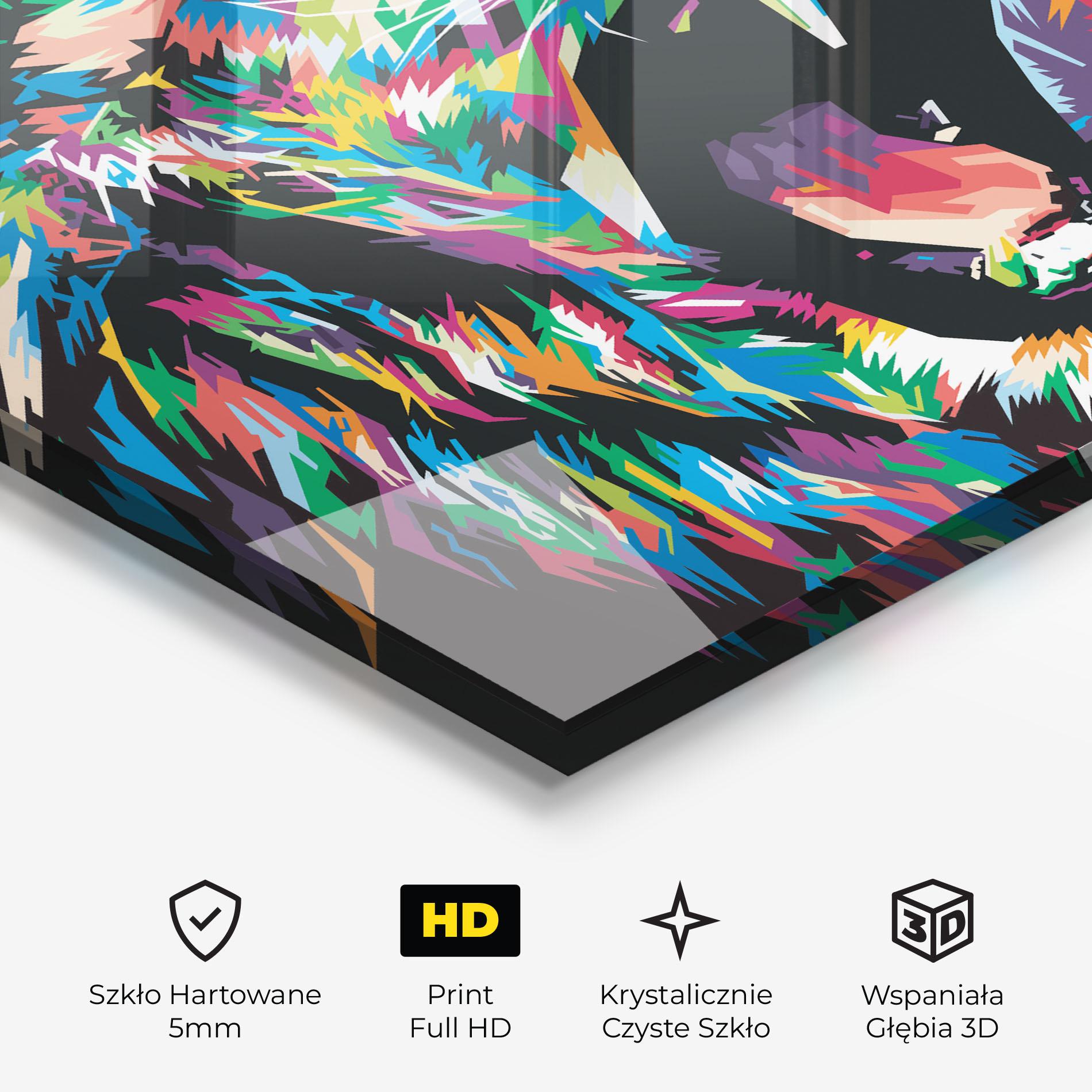 Obraz na Szkle Green Blue Lion mockup 3