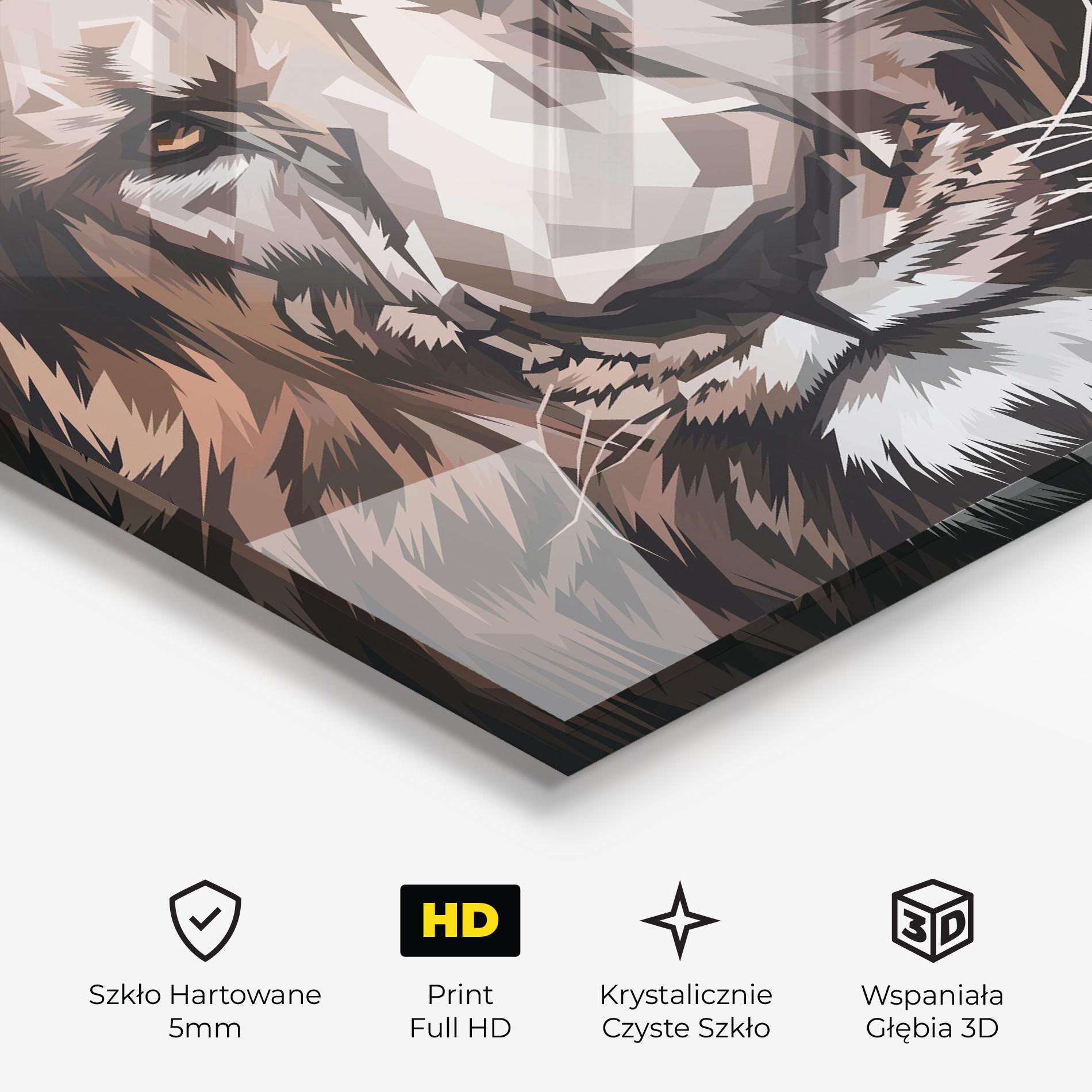 Obraz na Szkle Lion Art Close Up mockup 3
