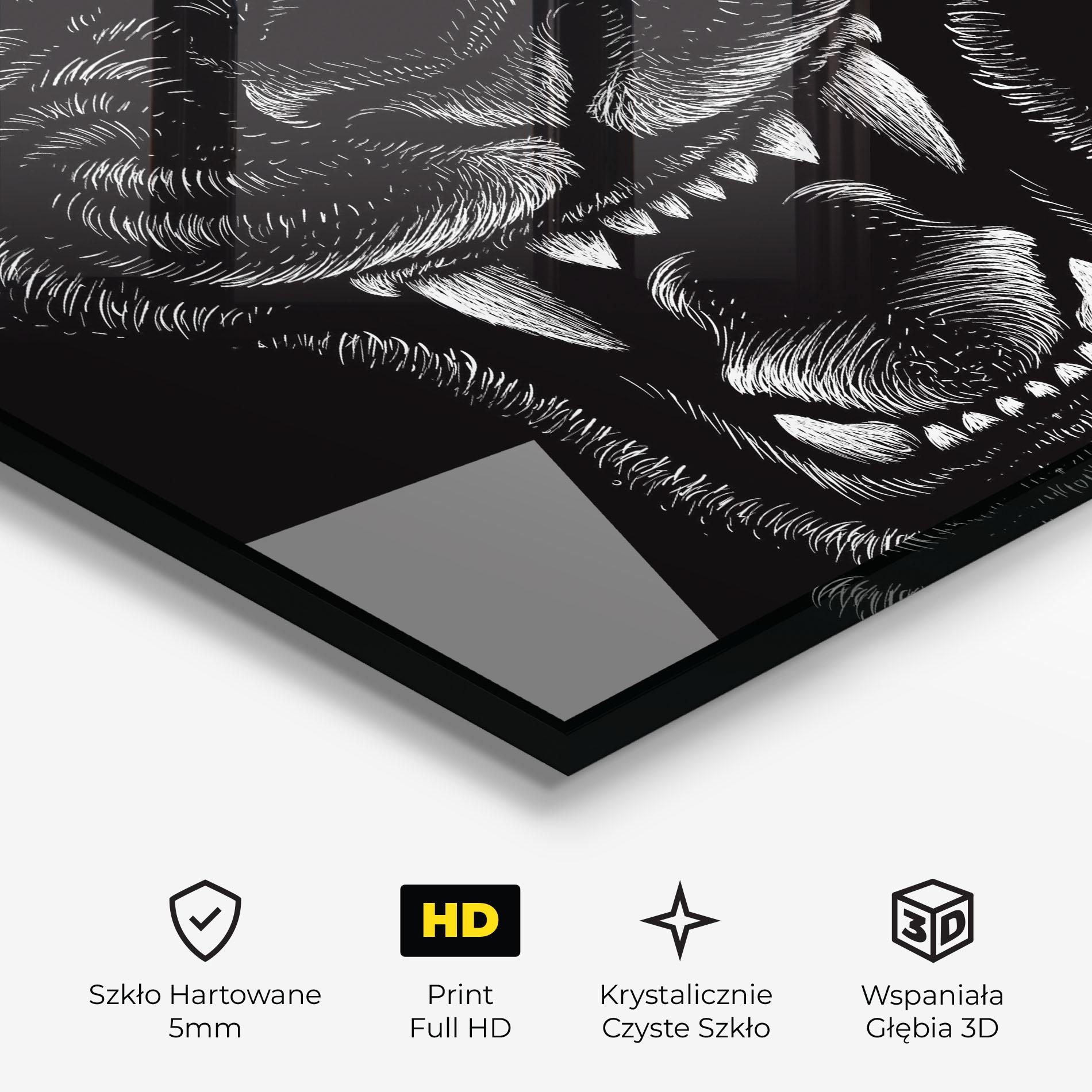 Obraz na Szkle Lion Bite mockup 3