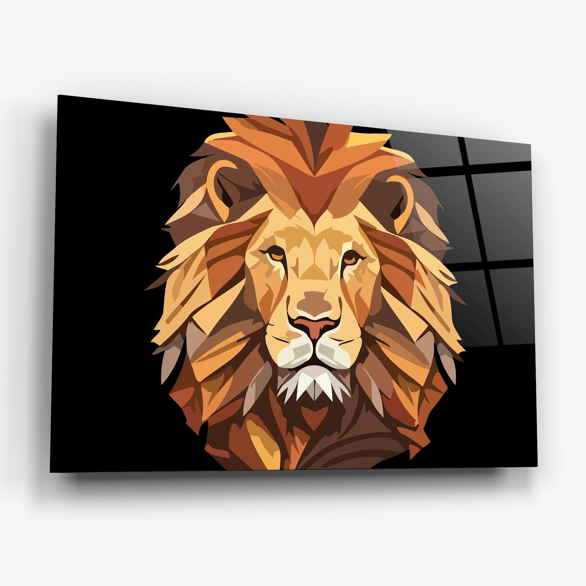 Obraz na Szkle Cartoon Lion mockup 6