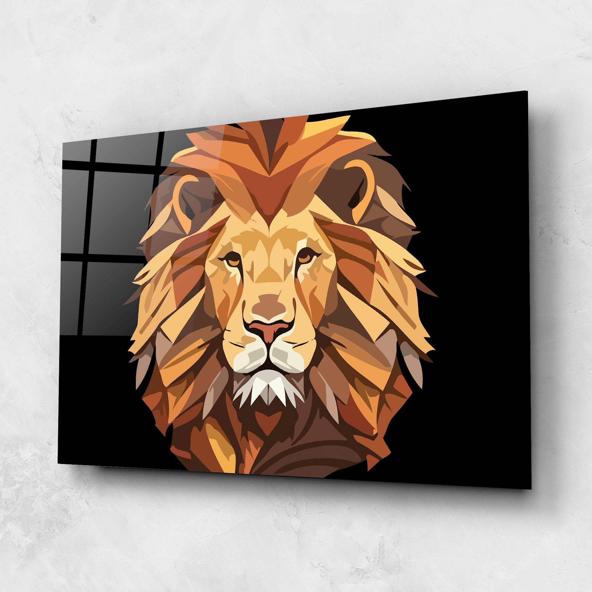 Obraz na Szkle Cartoon Lion mockup 1