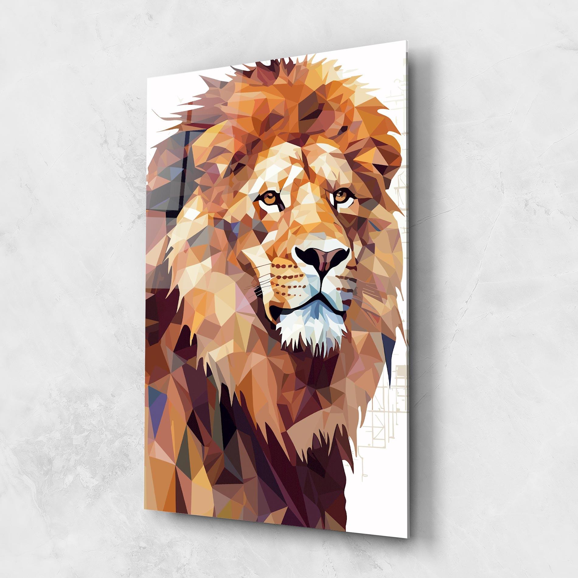 Obraz na Szkle Artistic Lion Head mockup 1