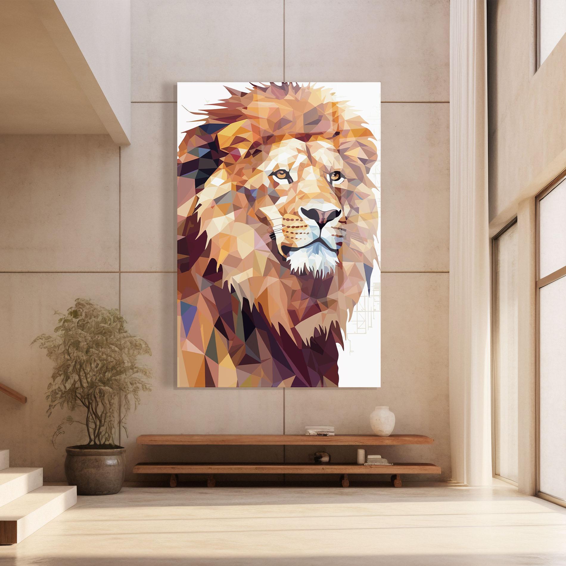 Obraz na Szkle Artistic Lion Head mockup 8