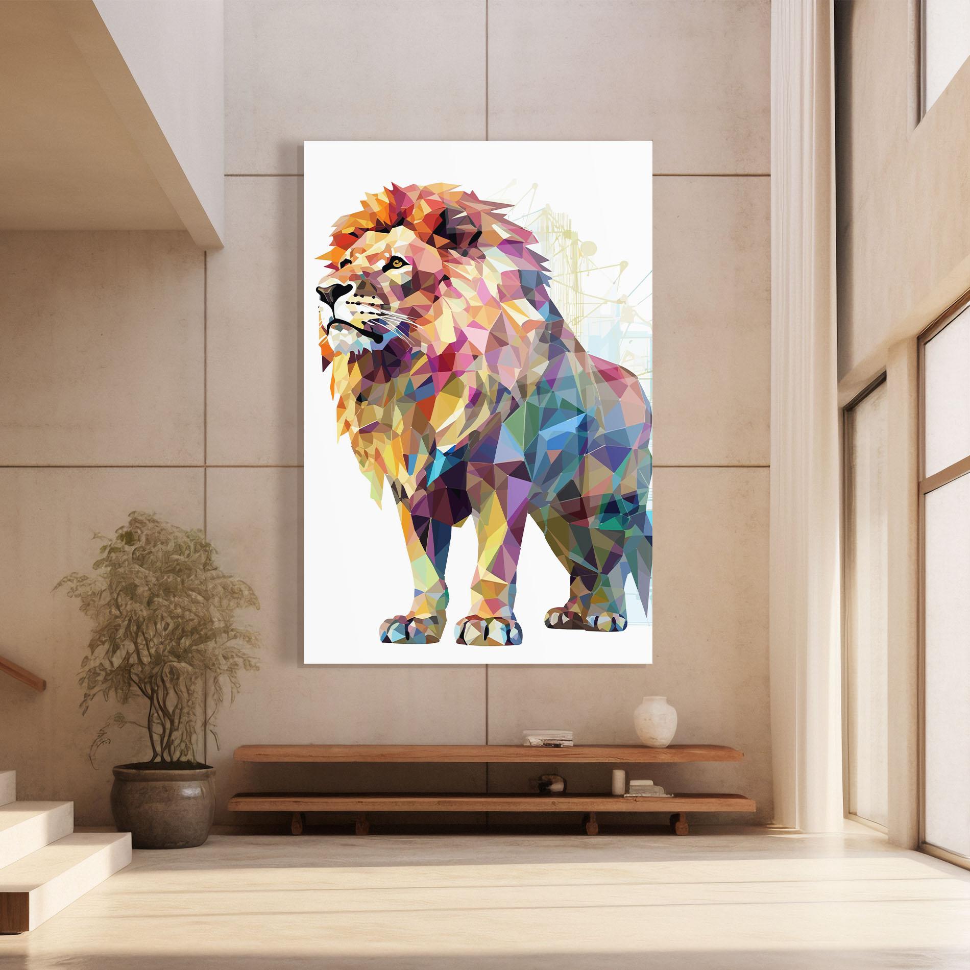 Obraz na Szkle Artistic Lion mockup 8