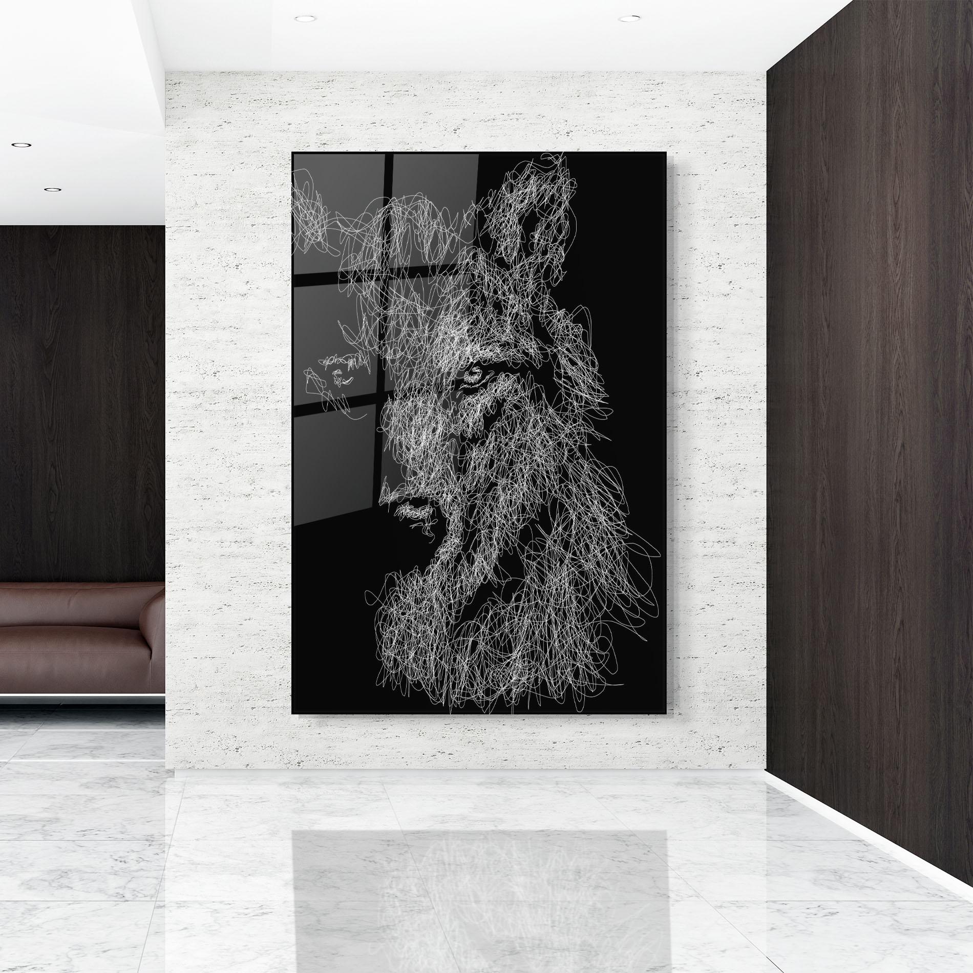 Obraz na Szkle Wolf Line mockup 9