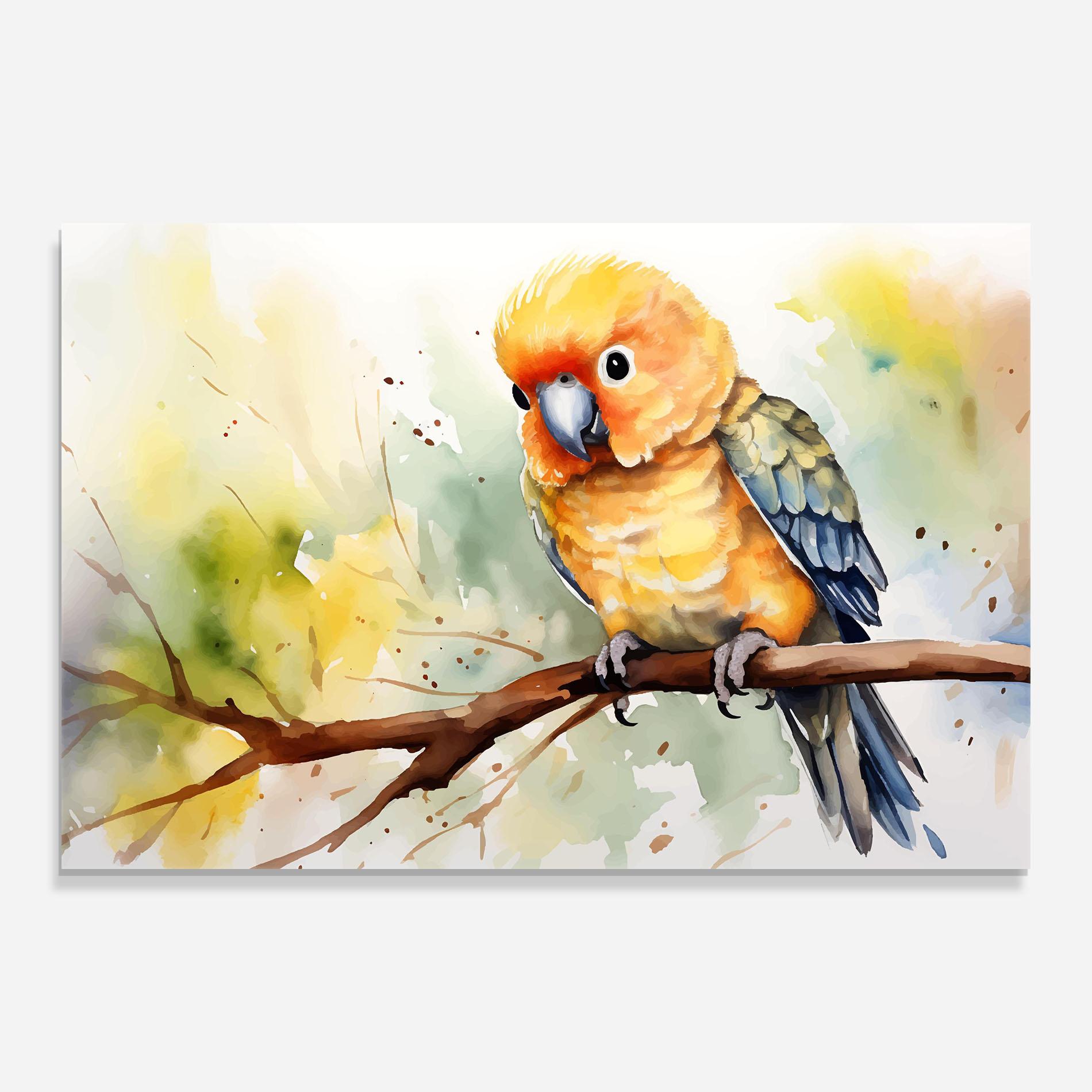 Obraz na Szkle Cute Baby Parrot mockup 0