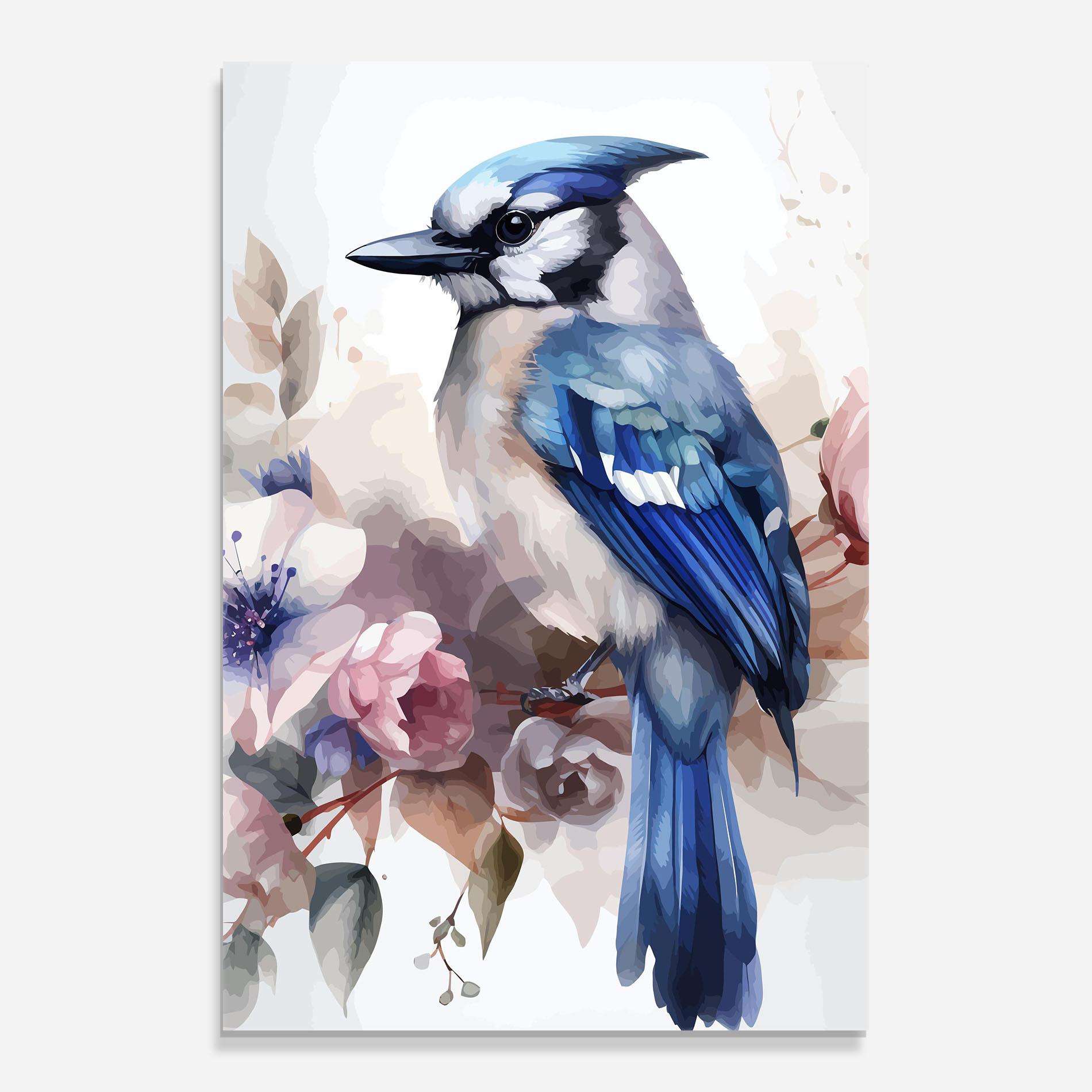 Obraz na Szkle Bird Pretty Blue mockup 0