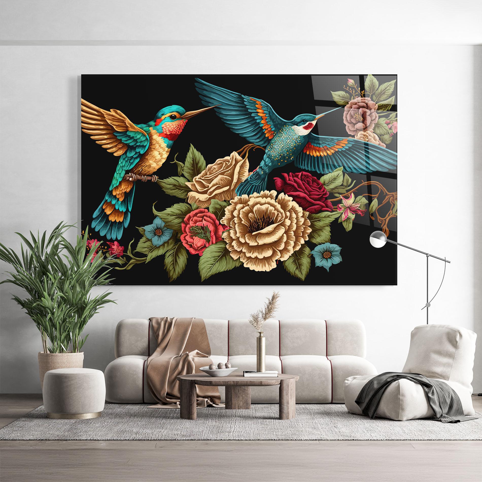 Obraz na Szkle Blue Birds mockup 9