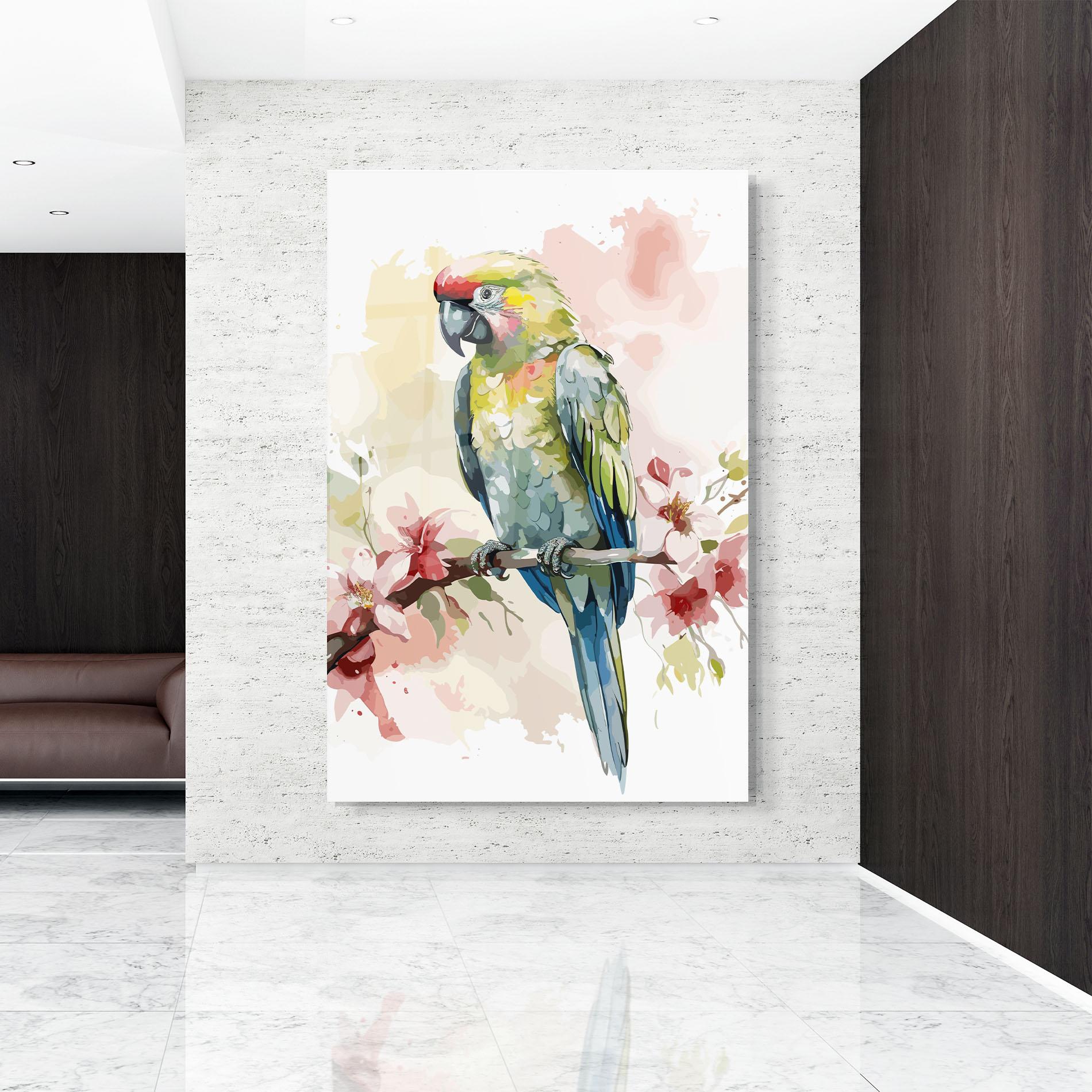 Obraz na Szkle Beautiful Parrot mockup 9