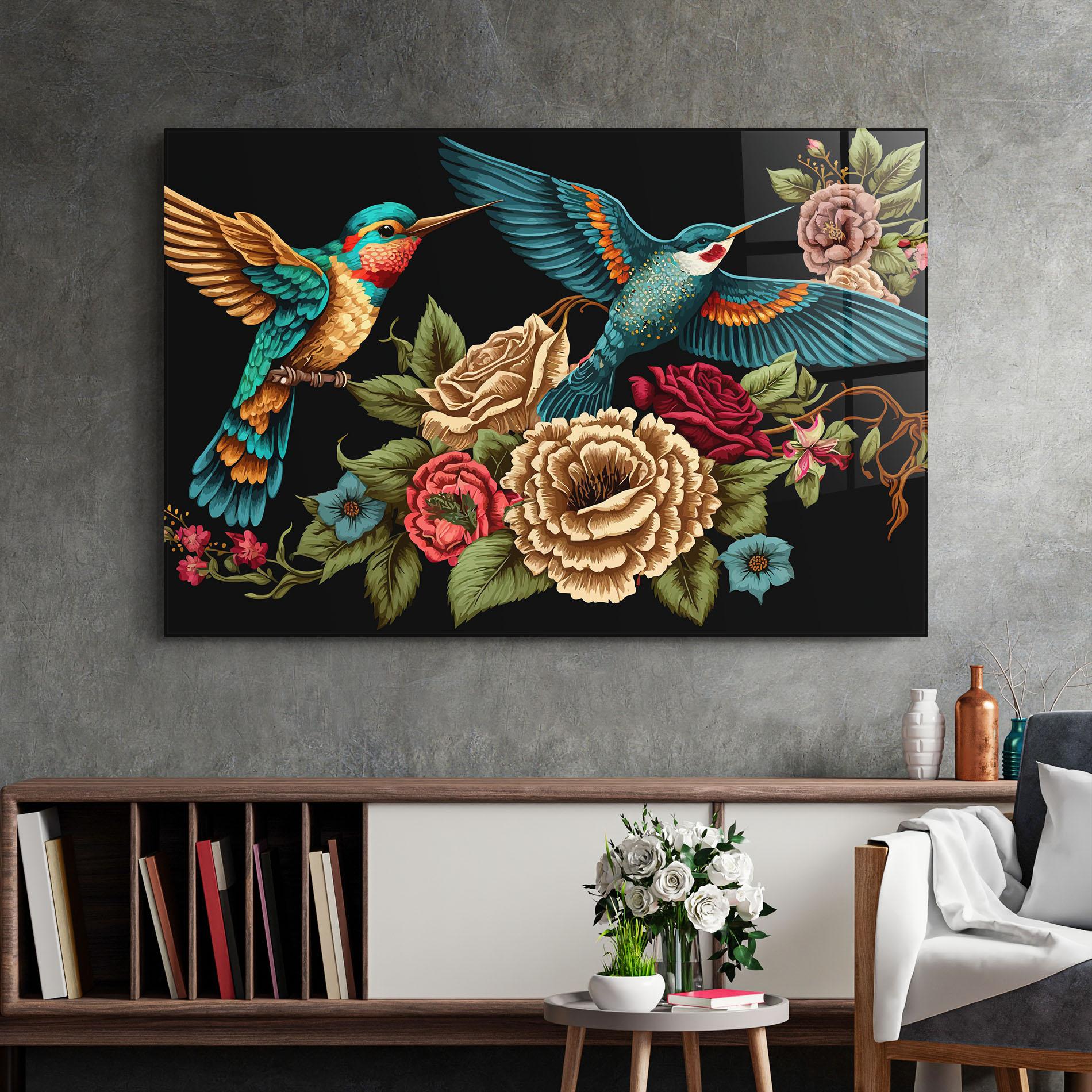 Obraz na Szkle Blue Birds mockup 2